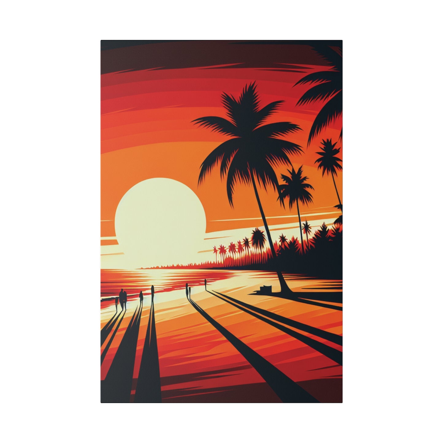 7306Z - miami beach art, sunset background, ocean art work, beach art work, sunset designs, miami beach painting, miami beach print