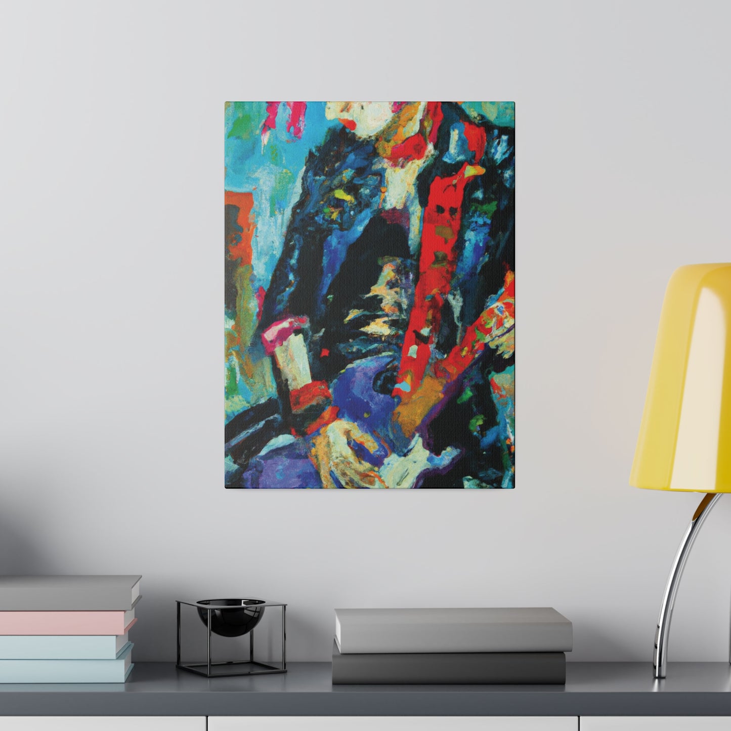 8275Z - Rockstar Oil Painting Style Print | Poster | Home Decor | Wall Art | Music Art | Canvas