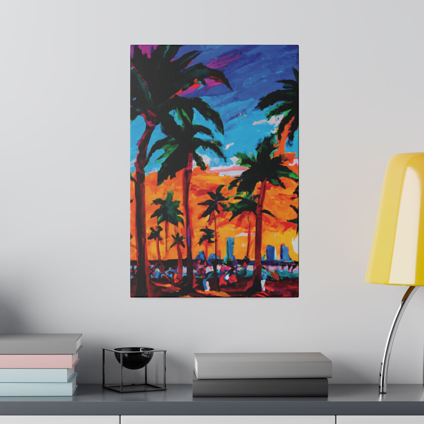 8453X - Miami Beach Sunset Painting Print | Miami | Beach | Sunset | Poster | Home Decor | Wall Art | Canvas