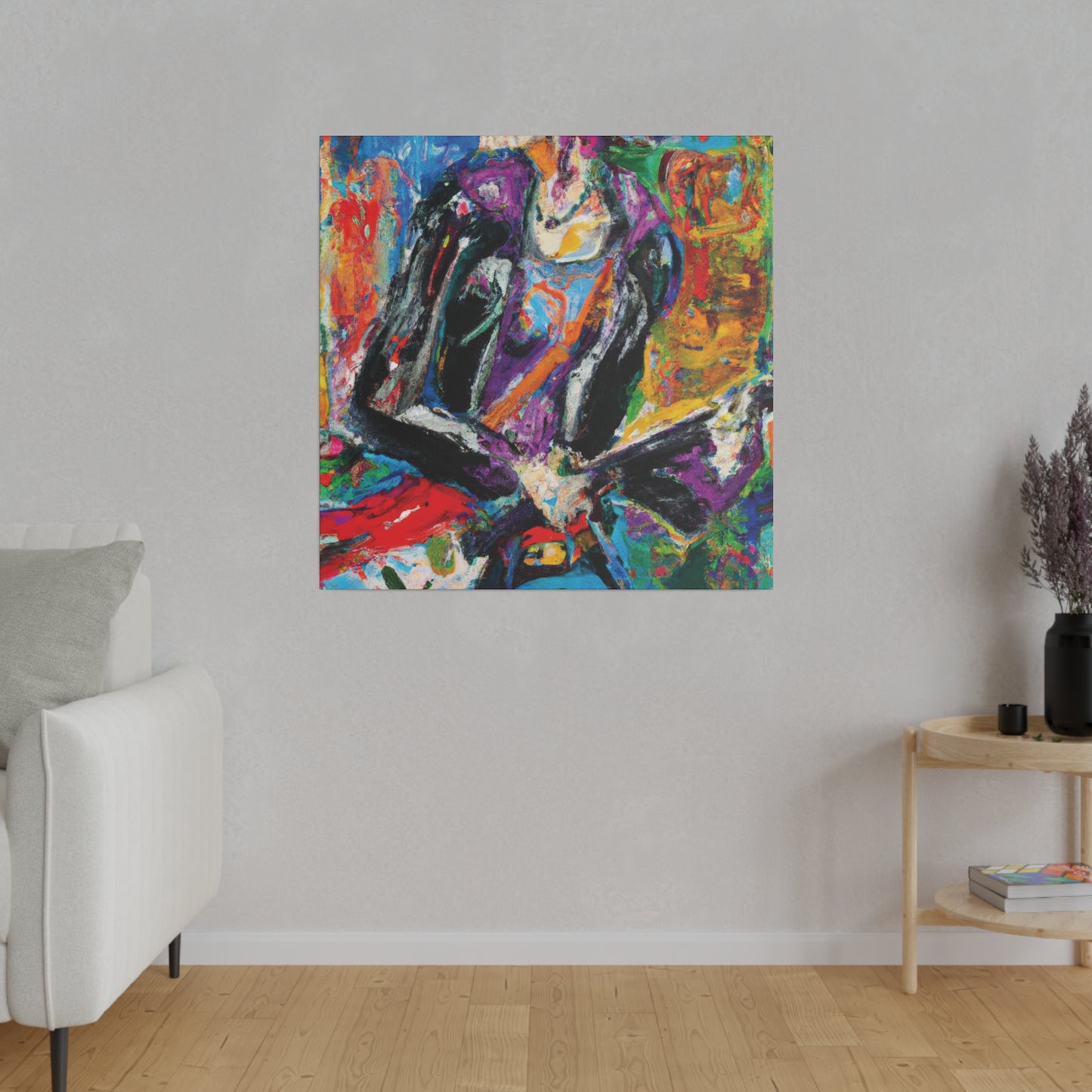 7254X - Rockstar Oil Painting Style Print | Poster | Home Decor | Wall Art | Music Art | Canvas