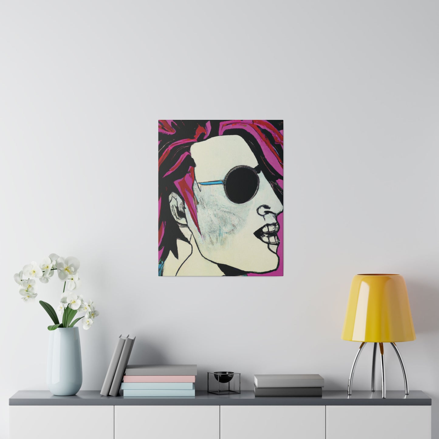 8159X - Rockstar Painting Print | Face | Abstract | Poster | Home Decor | Wall Art | Music Art | Canvas