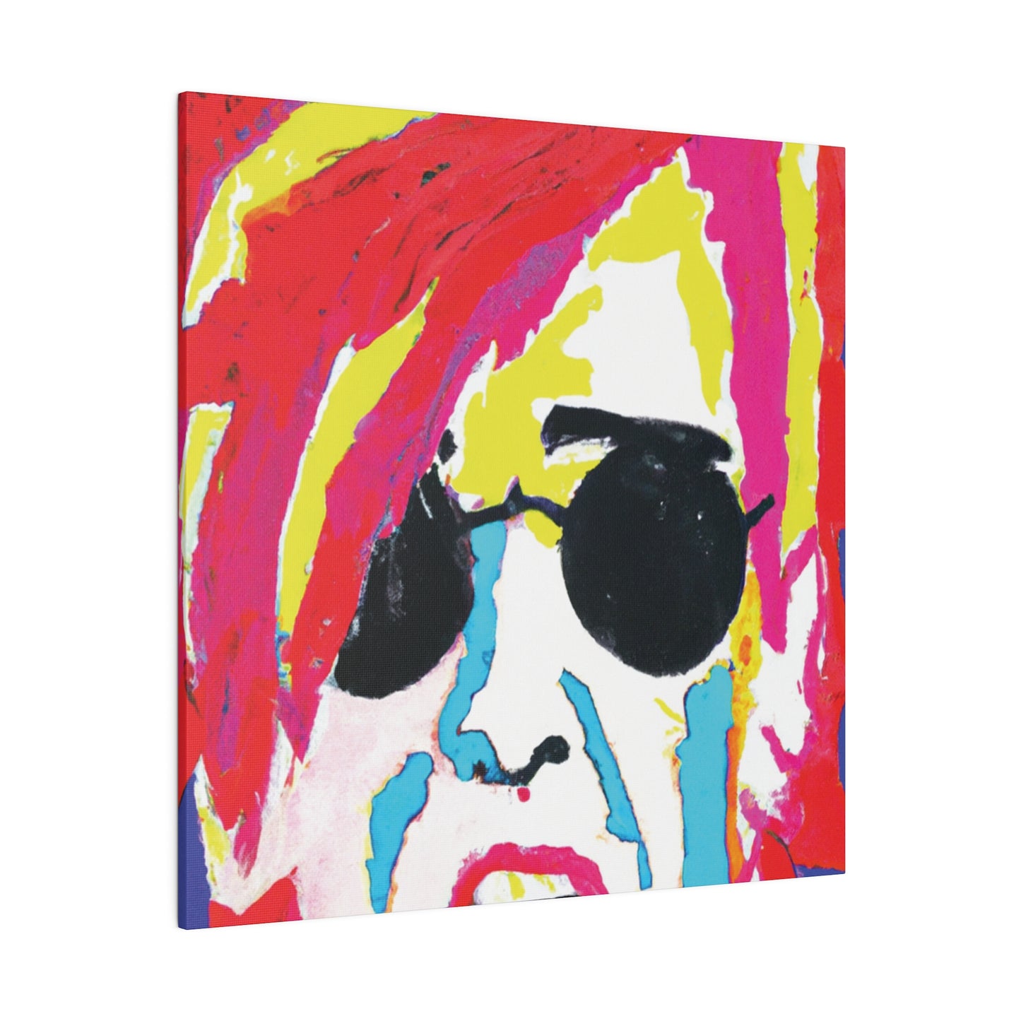 5397K - Rockstar Painting Print | Face | Abstract | Poster | Home Decor | Wall Art | Music Art | Canvas