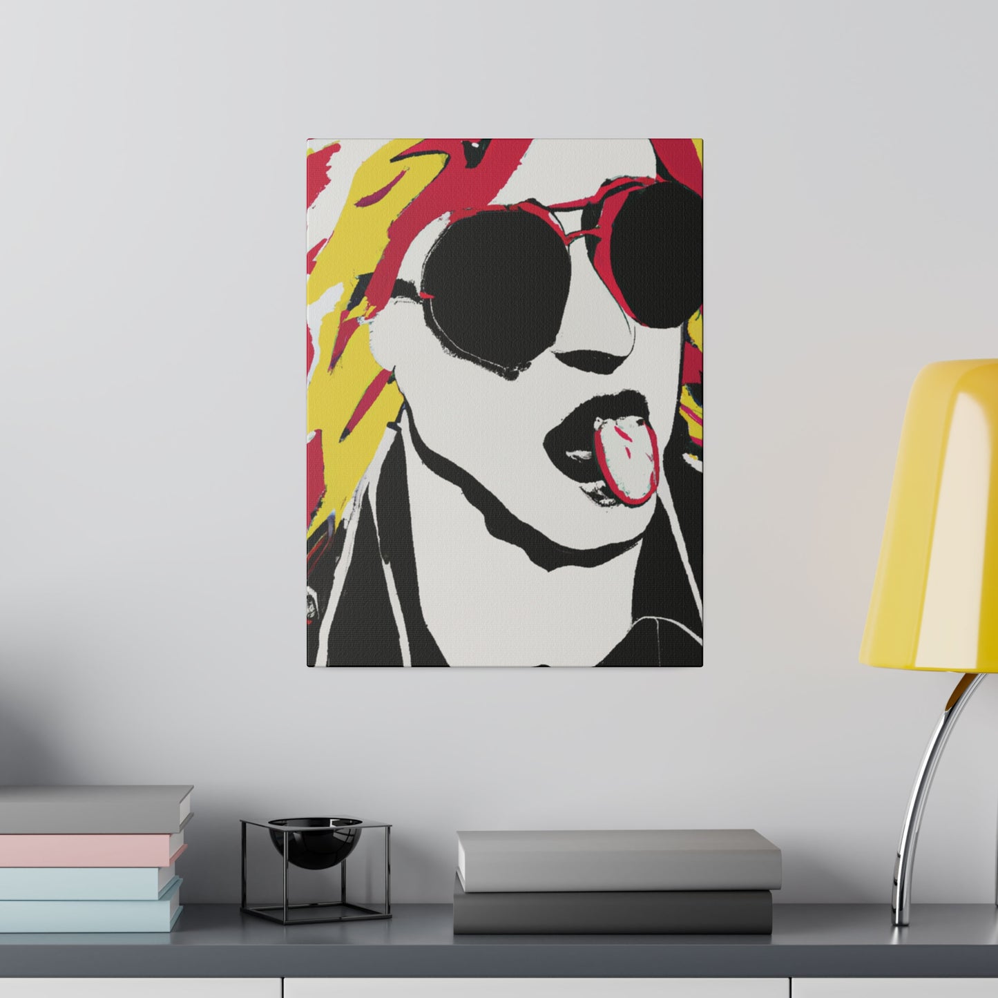 4851A - Rockstar Painting Print | Face | Abstract | Poster | Home Decor | Wall Art | Music Art | Canvas