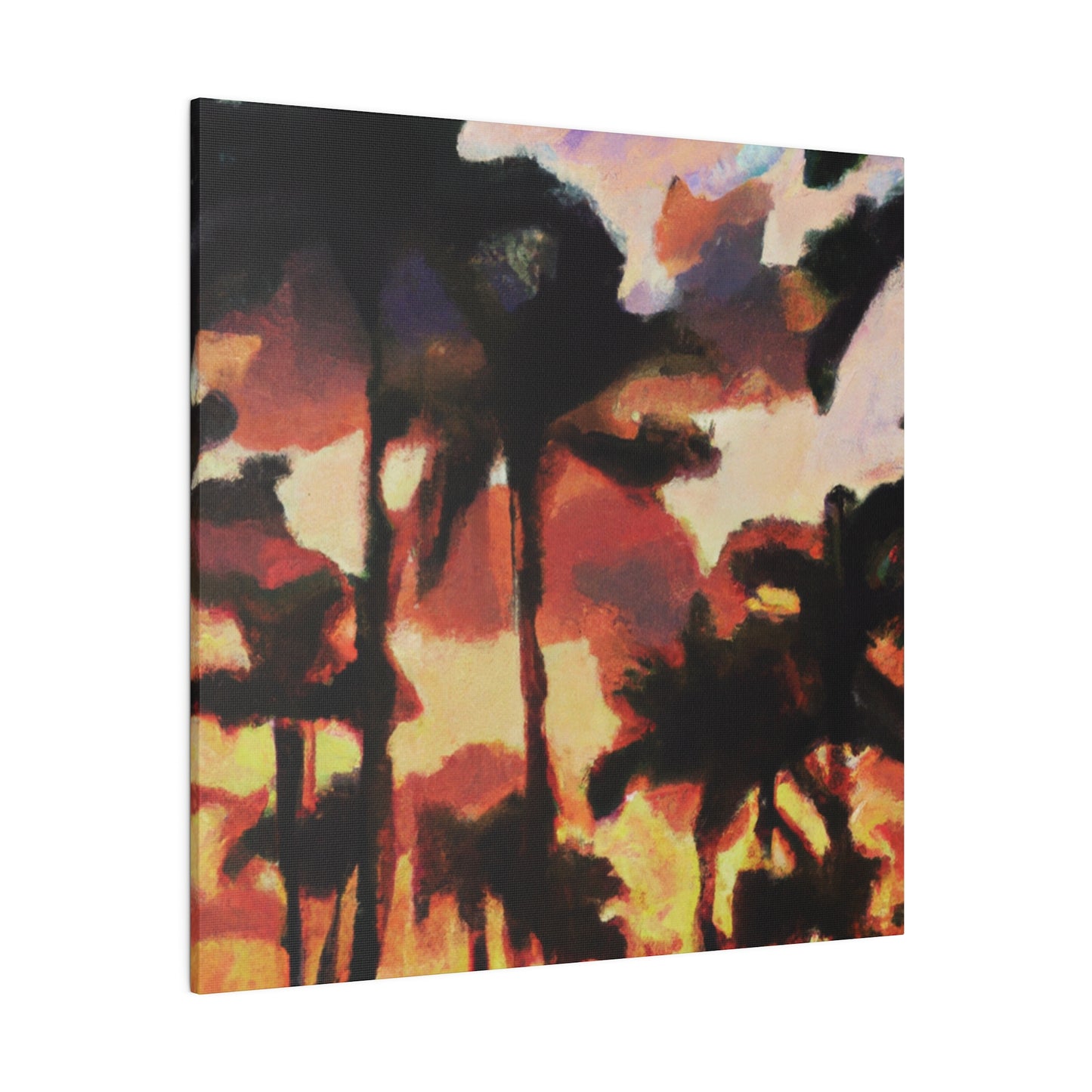 8396Z - Miami Beach Sunset Painting Print | Miami | Beach | Sunset | Poster | Home Decor | Wall Art | Canvas