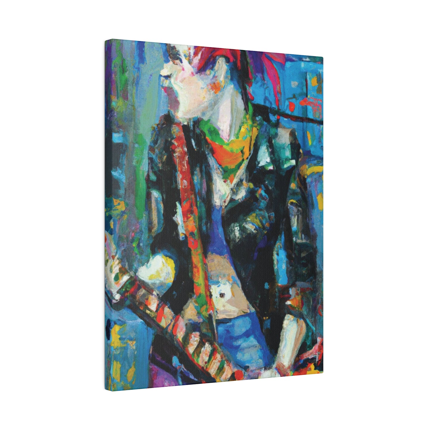 3601F - Rockstar Oil Painting Style Print | Poster | Home Decor | Wall Art | Music Art | Canvas