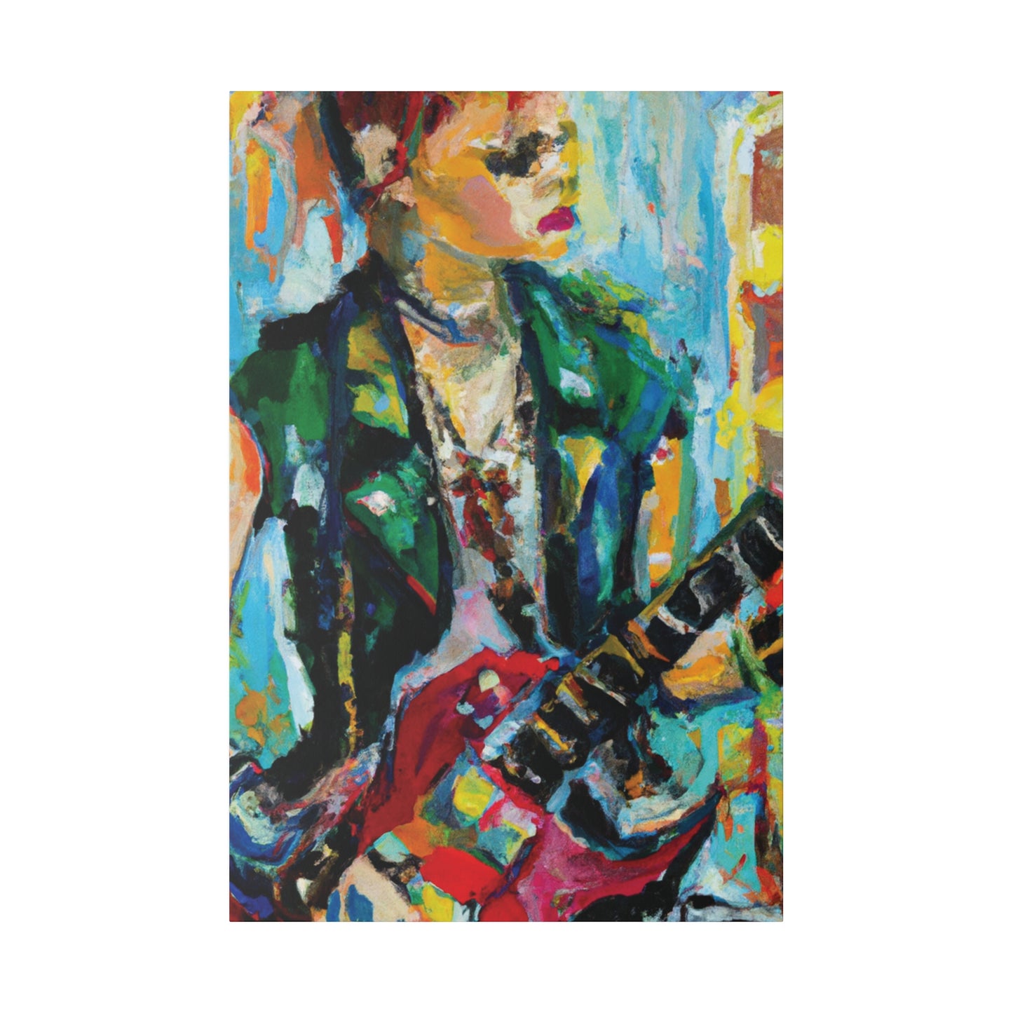 8554D - Rockstar Oil Painting Style Print | Poster | Home Decor | Wall Art | Music Art | Canvas