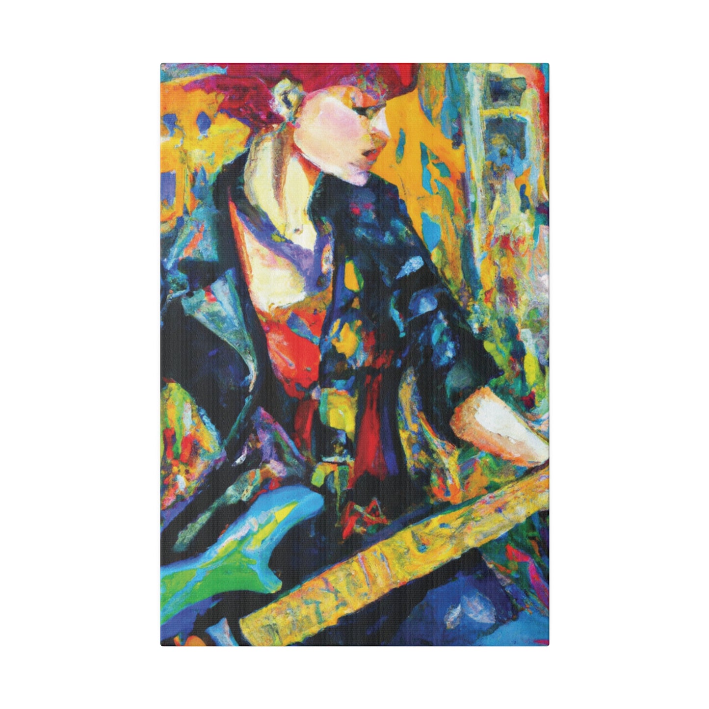 5192N - Rockstar Oil Painting Style Print | Poster | Home Decor | Wall Art | Music Art | Canvas