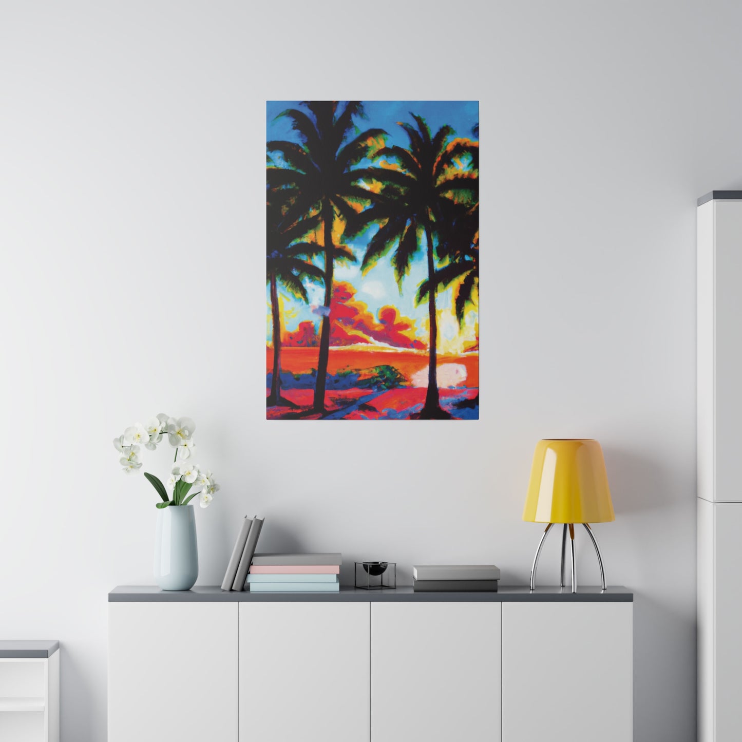 941Q - Miami Beach Sunset Painting Print | Miami | Beach | Sunset | Poster | Home Decor | Wall Art | Canvas