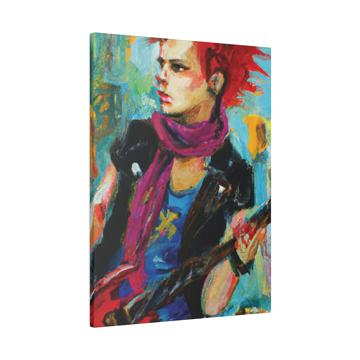 4638X - Rockstar Oil Painting Style Print | Poster | Home Decor | Wall Art | Music Art | Canvas