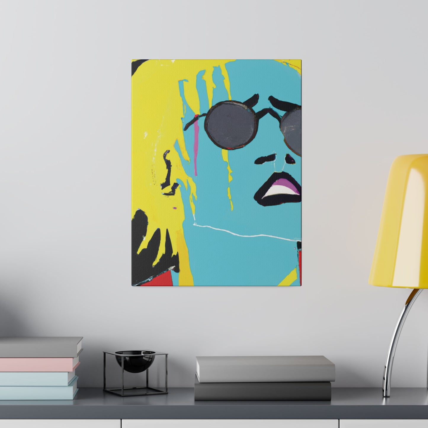 3863S - Rockstar Painting Print | Face | Abstract | Poster | Home Decor | Wall Art | Music Art | Canvas
