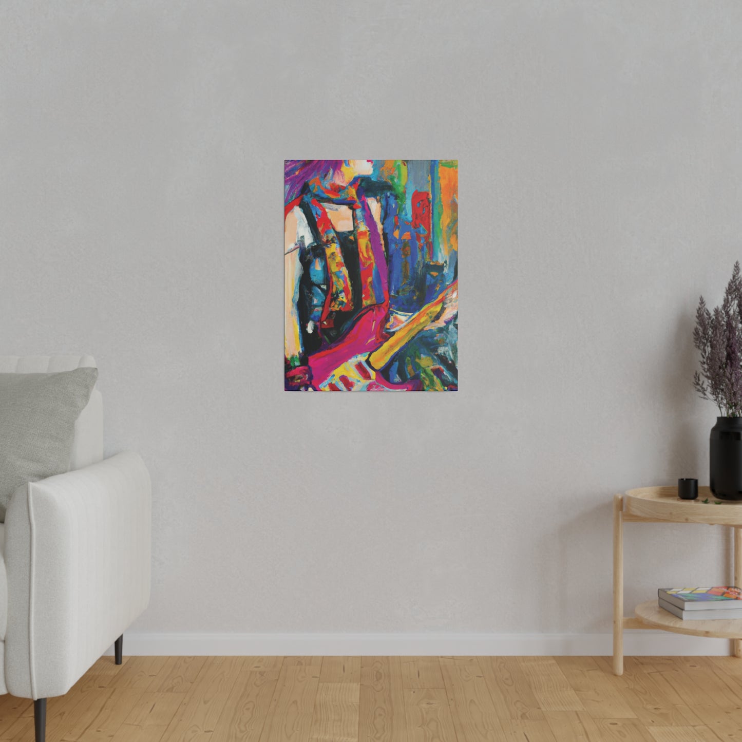 9798G - Rockstar Oil Painting Style Print | Poster | Home Decor | Wall Art | Music Art | Canvas