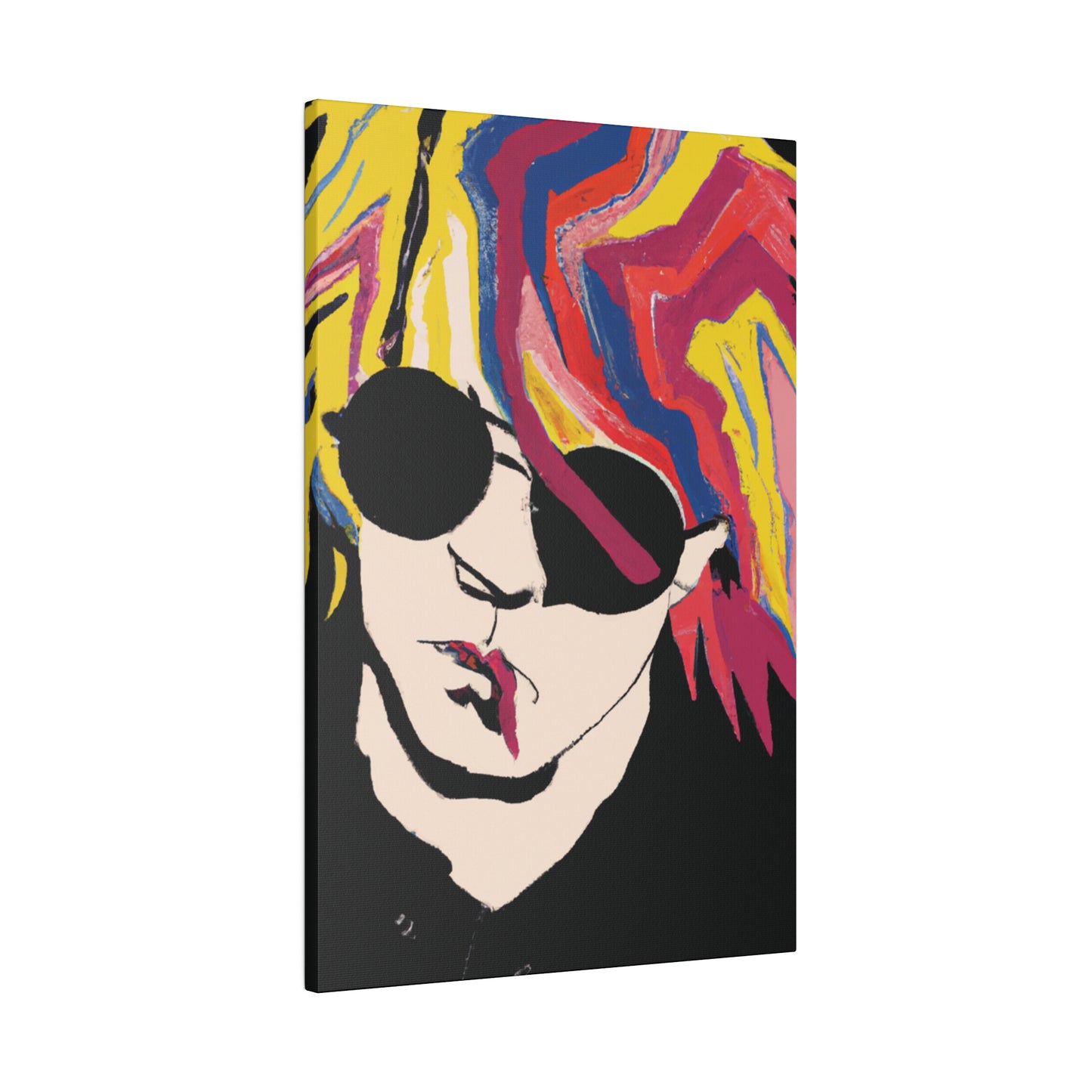 4112A - Rockstar Painting Print | Face | Abstract | Poster | Home Decor | Wall Art | Music Art | Canvas