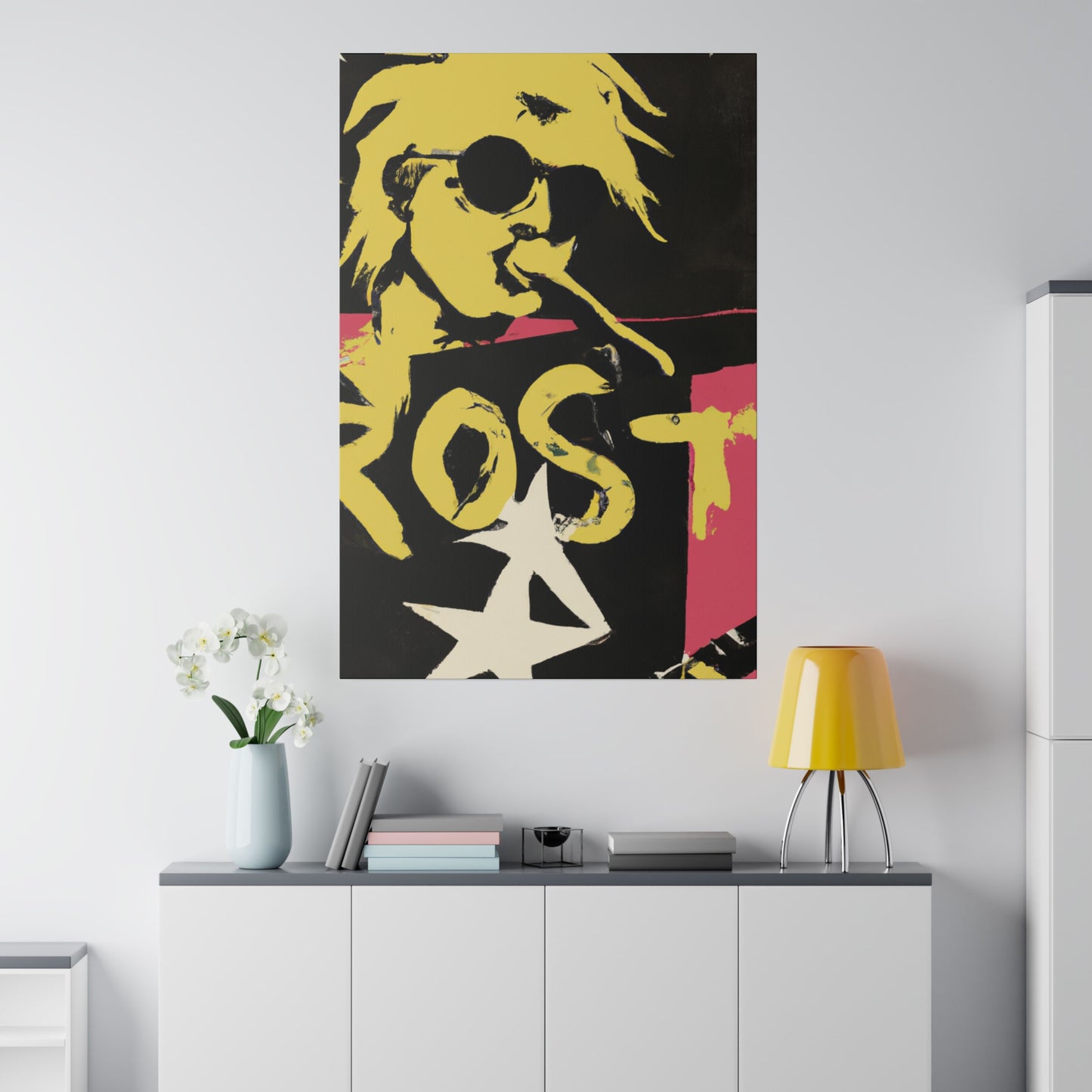 9134S - Rockstar Painting Print | Face | Abstract | Poster | Home Decor | Wall Art | Music Art | Canvas