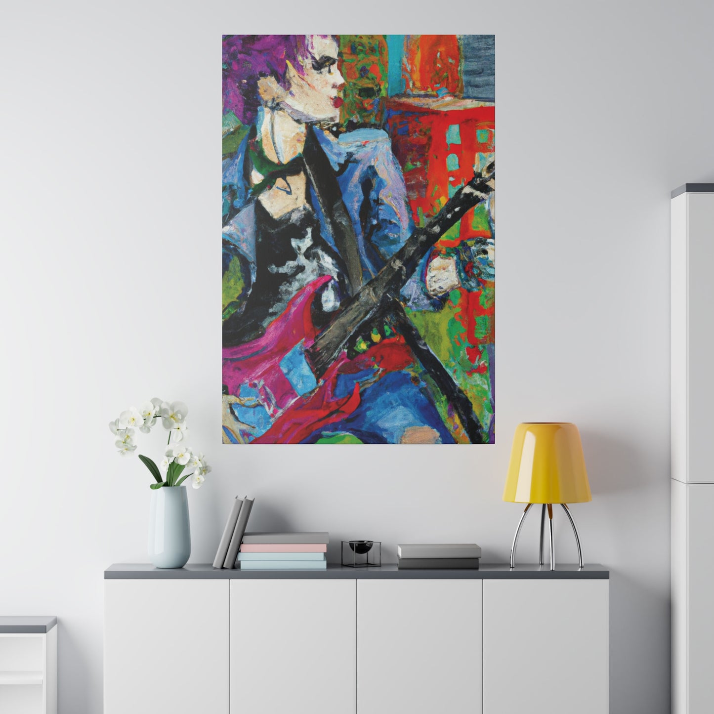 9194H - Rockstar Oil Painting Style Print | Poster | Home Decor | Wall Art | Music Art | Canvas