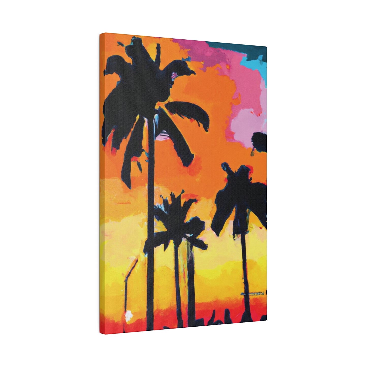 2956A - Miami Beach Sunset Painting Print | Miami | Beach | Sunset | Poster | Home Decor | Wall Art | Canvas