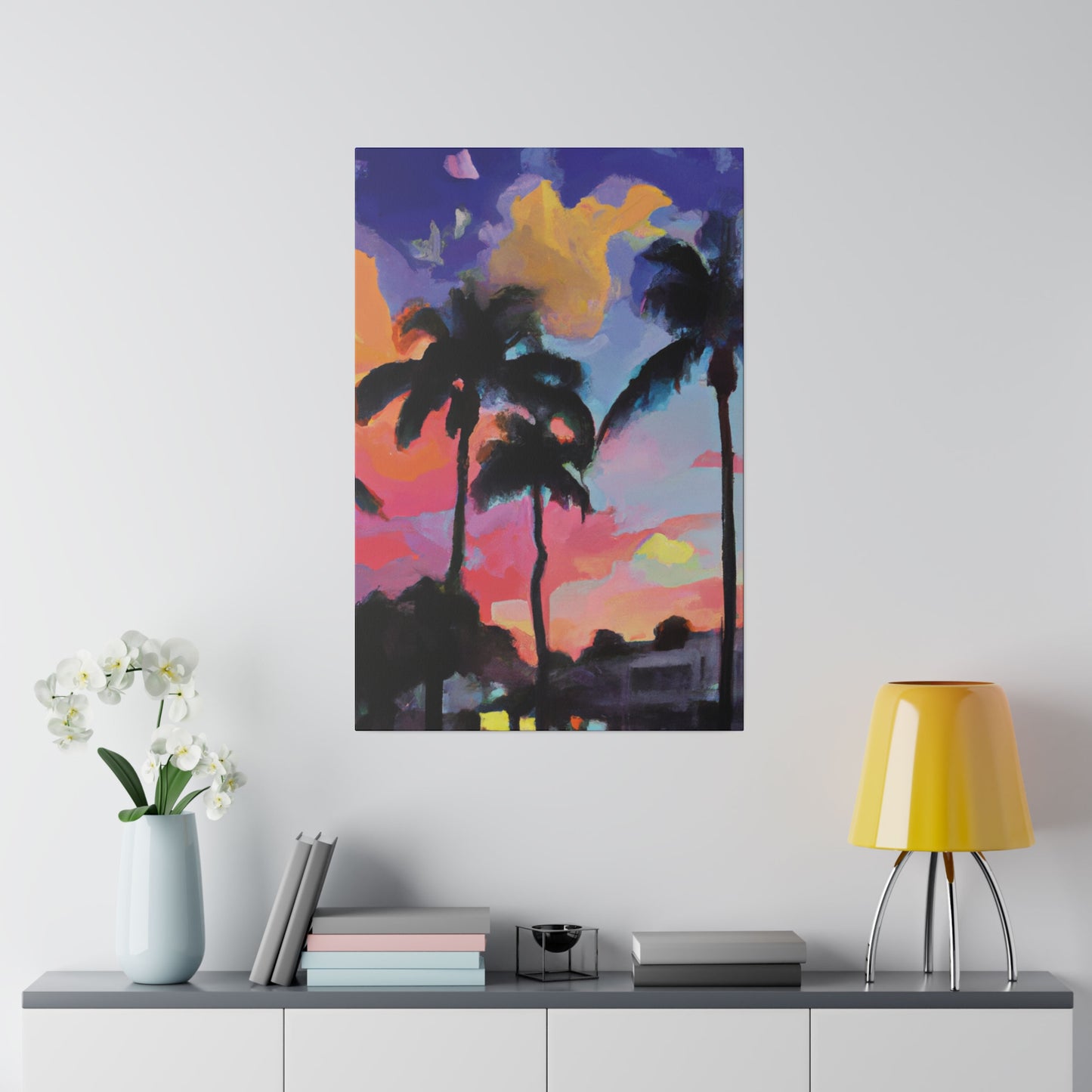 5334Q - Miami Beach Sunset Painting Print | Miami | Beach | Sunset | Poster | Home Decor | Wall Art | Canvas