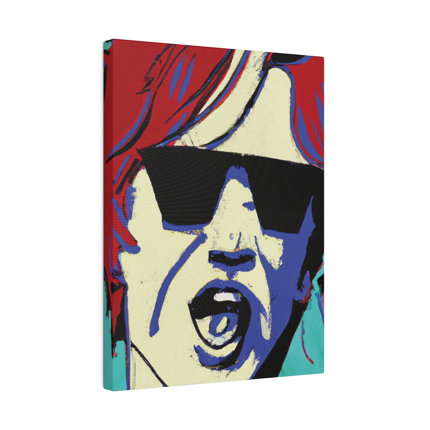 3245Z - Rockstar Painting Print | Face | Abstract | Poster | Home Decor | Wall Art | Music Art | Canvas