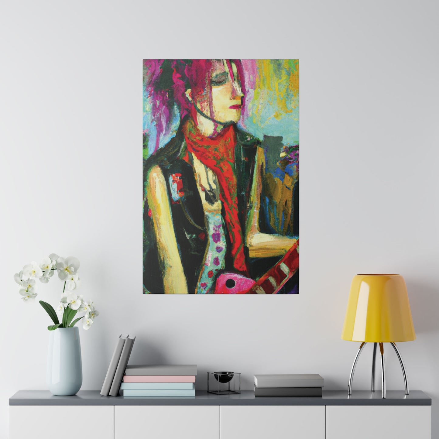 9141P - Rockstar Oil Painting Style Print | Poster | Home Decor | Wall Art | Music Art | Canvas