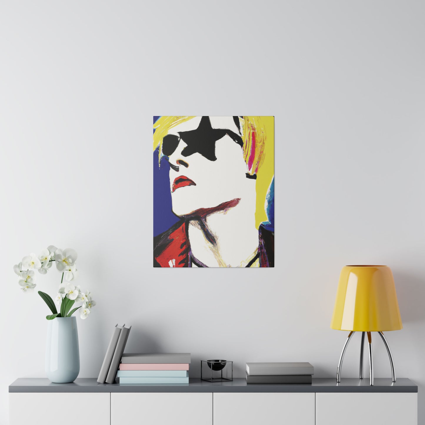 6807A - Rockstar Painting Print | Face | Abstract | Poster | Home Decor | Wall Art | Music Art | Canvas