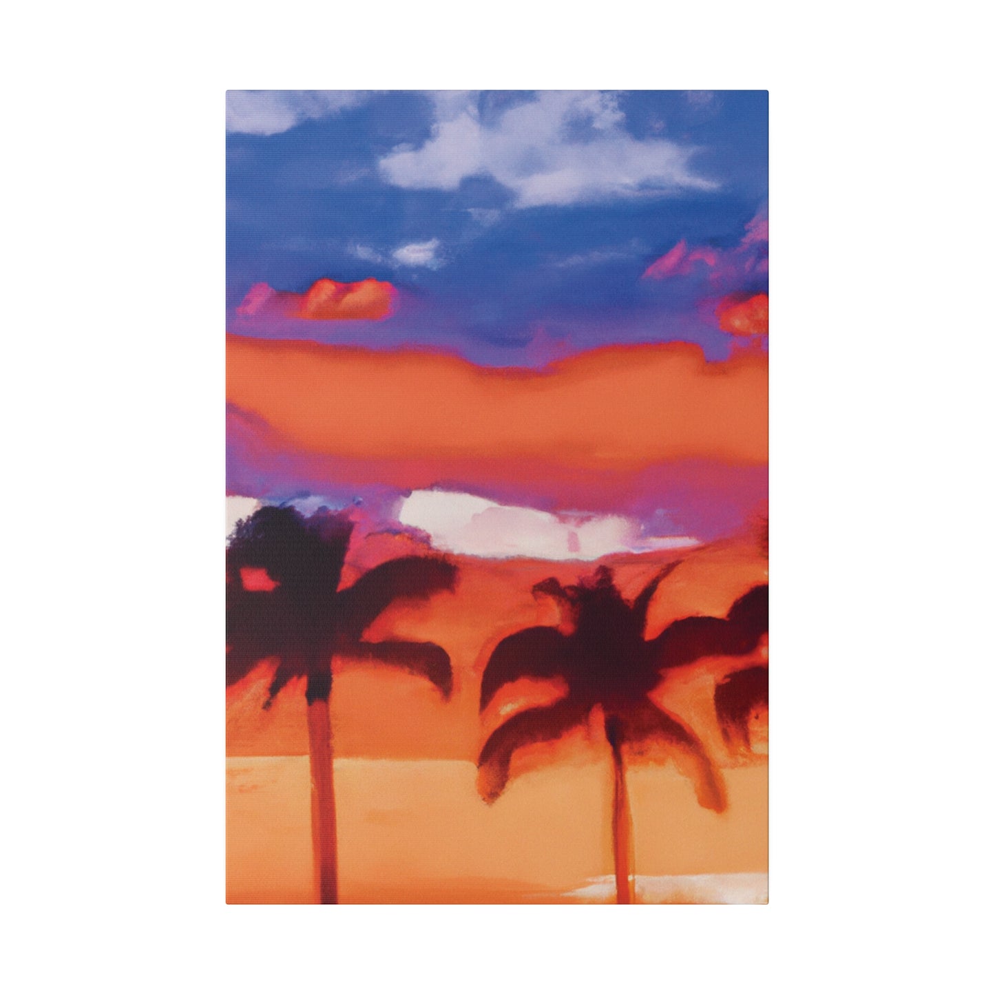 8546B - Miami Beach Sunset Painting Print | Miami | Beach | Sunset | Poster | Home Decor | Wall Art | Canvas