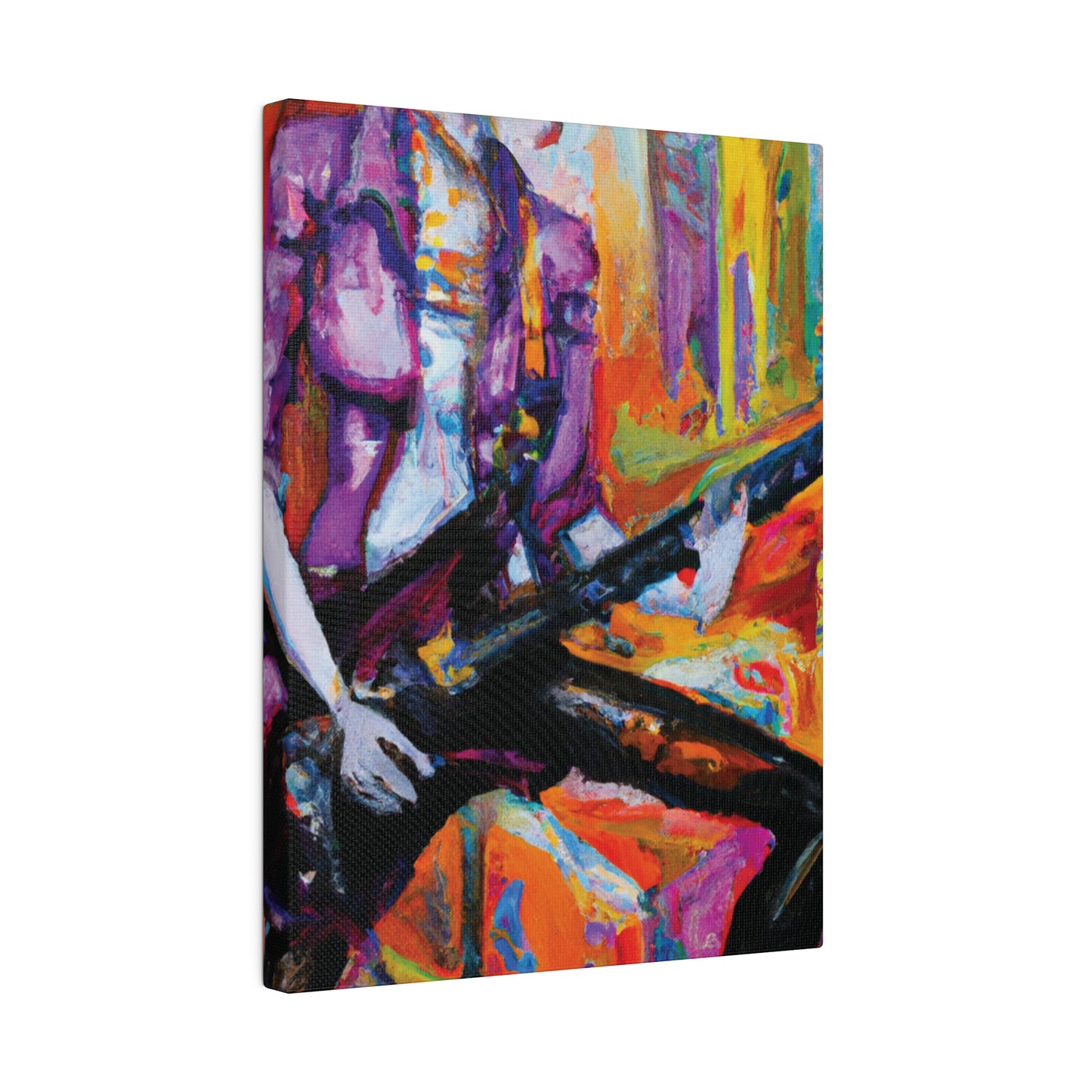 477F - Rockstar Oil Painting Style Print | Poster | Home Decor | Wall Art | Music Art | Canvas