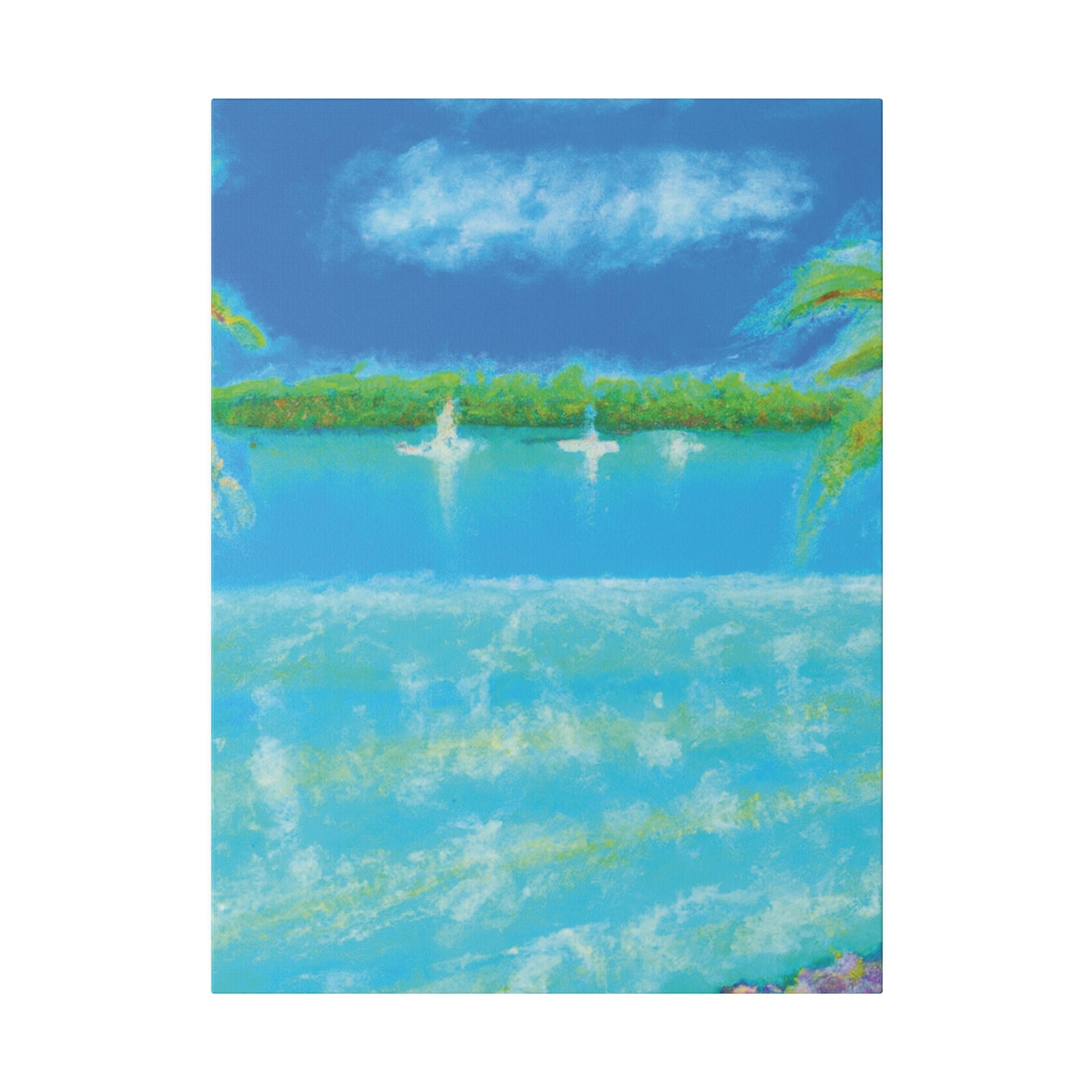 8369D - Bahamas Ocean Painting Print | Bahamas | Ocean | Beach | Poster | Home Decor | Wall Art | Canvas