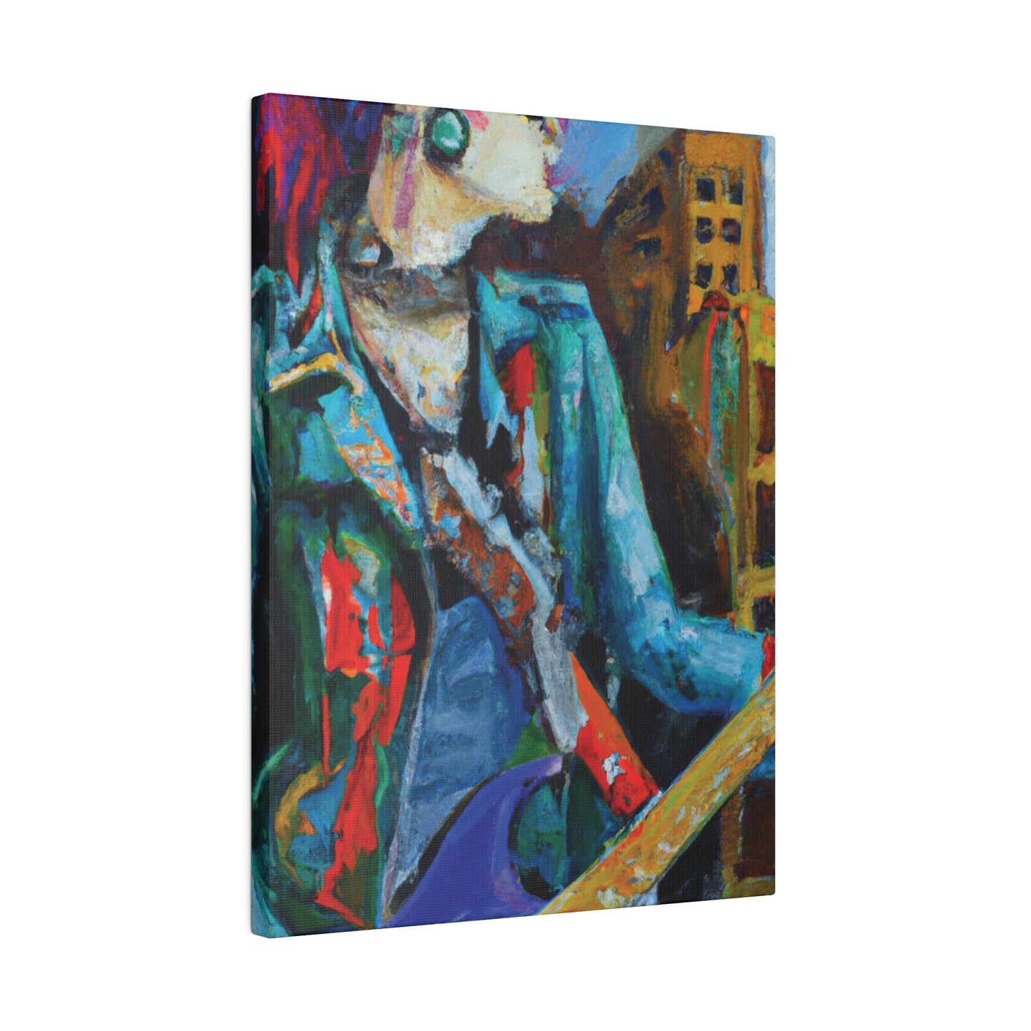 8911G - Rockstar Oil Painting Style Print | Poster | Home Decor | Wall Art | Music Art | Canvas