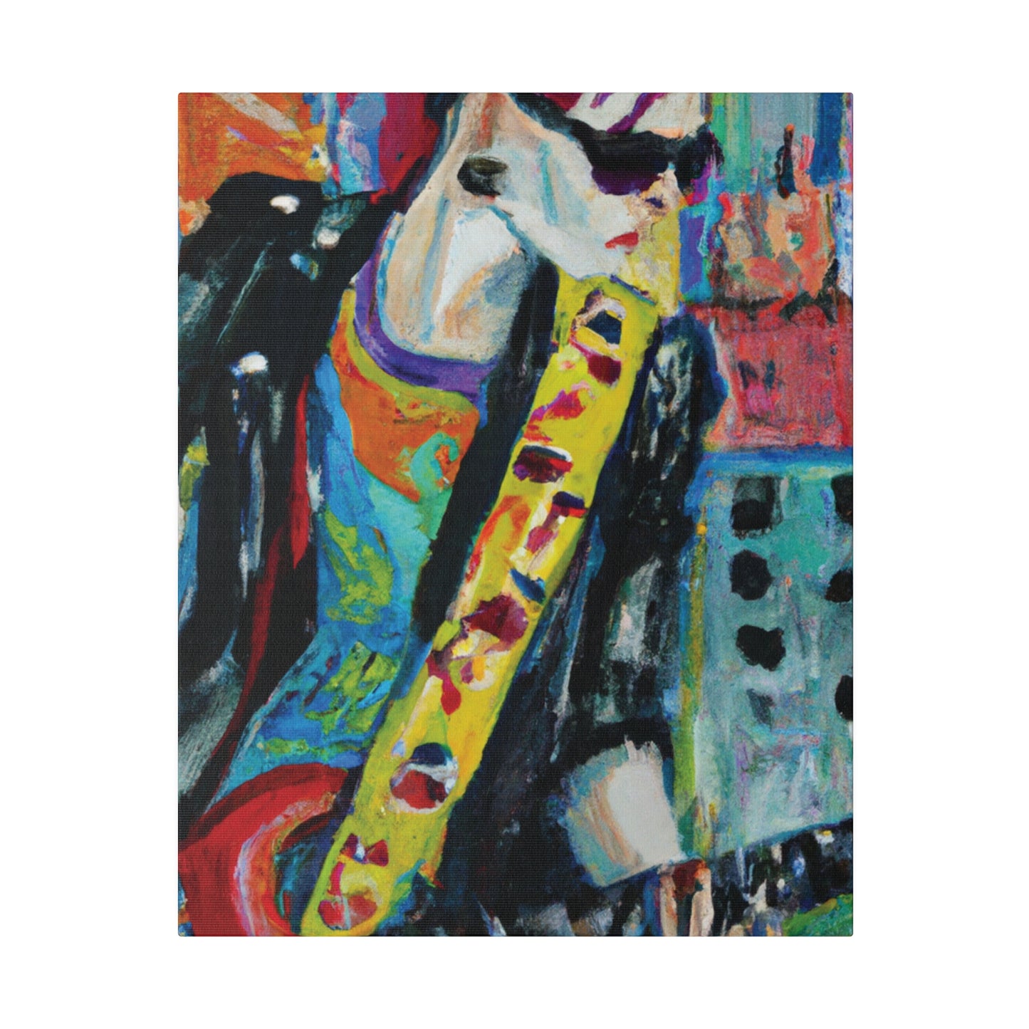 6518A - Rockstar Oil Painting Style Print | Poster | Home Decor | Wall Art | Music Art | Canvas