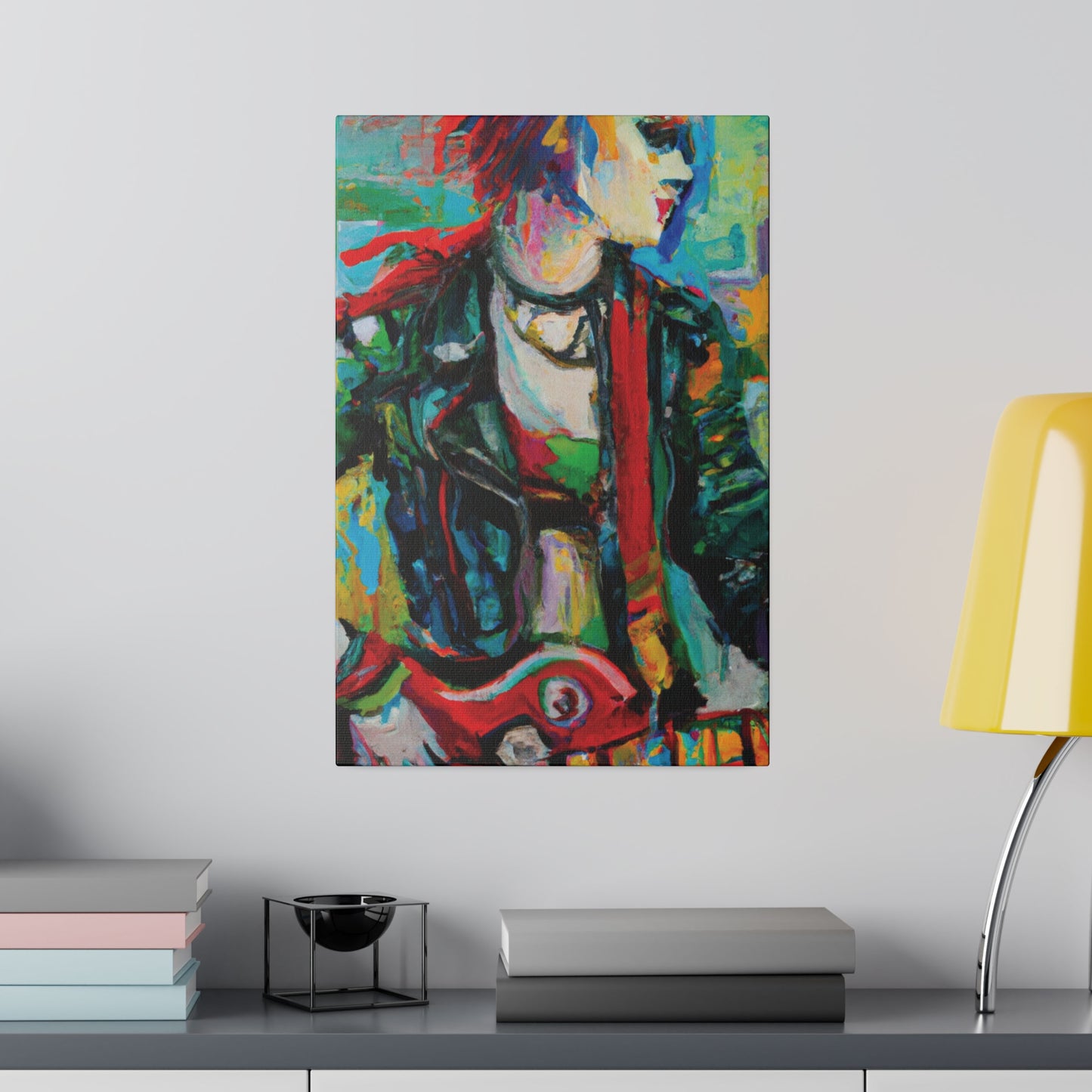 7245X - Rockstar Oil Painting Style Print | Poster | Home Decor | Wall Art | Music Art | Canvas