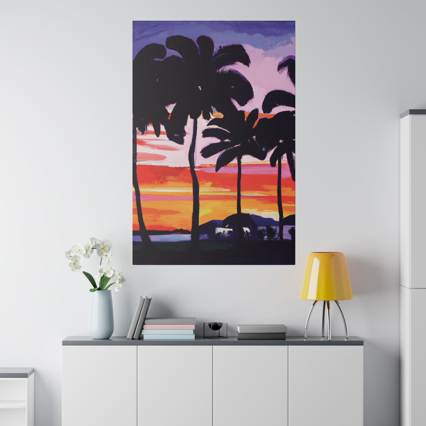 2948T - Miami Beach Sunset Painting Print | Miami | Beach | Sunset | Poster | Home Decor | Wall Art | Canvas