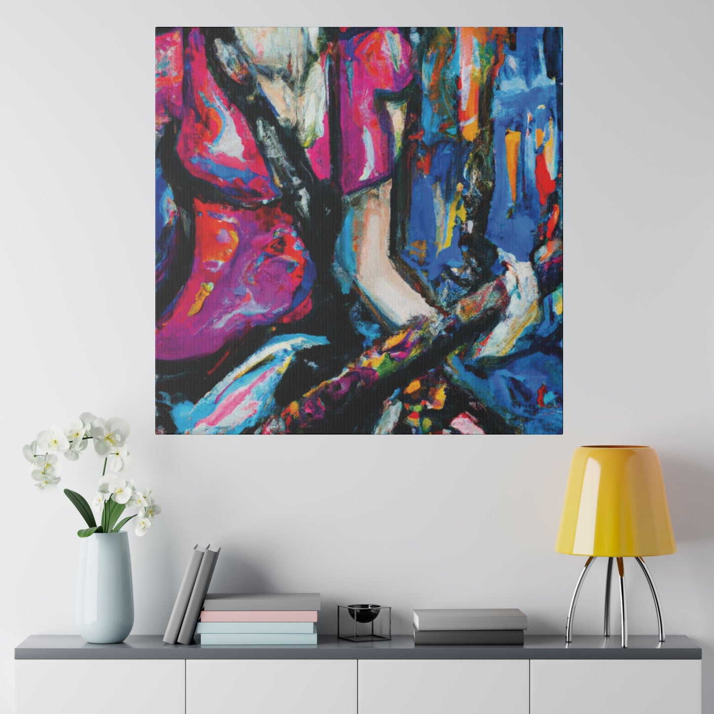 7166C - Rockstar Oil Painting Style Print | Poster | Home Decor | Wall Art | Music Art | Canvas