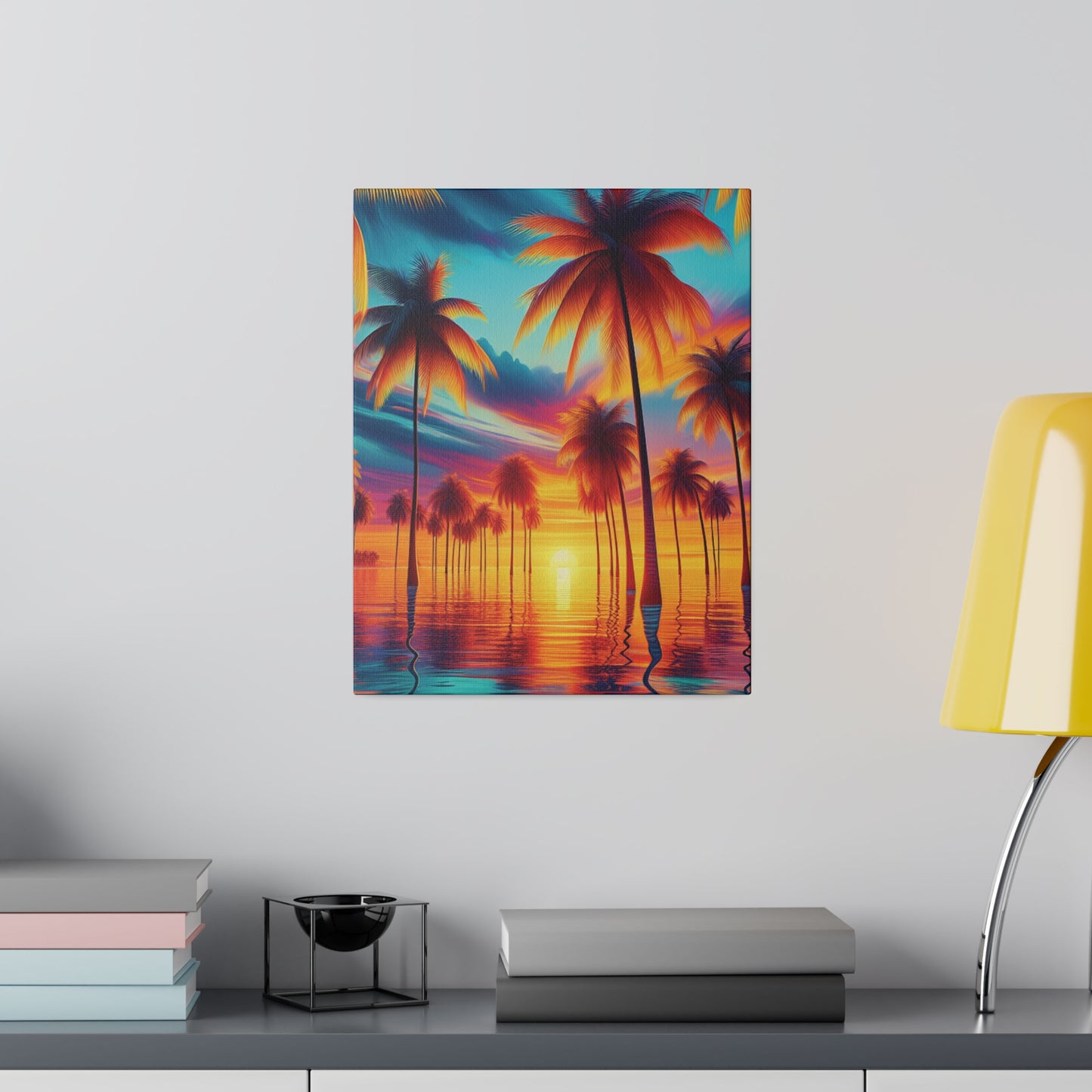 8235F - Miami Beach Sunset Painting Print | Miami | Beach | Sunset | Poster | Home Decor | Wall Art | Canvas