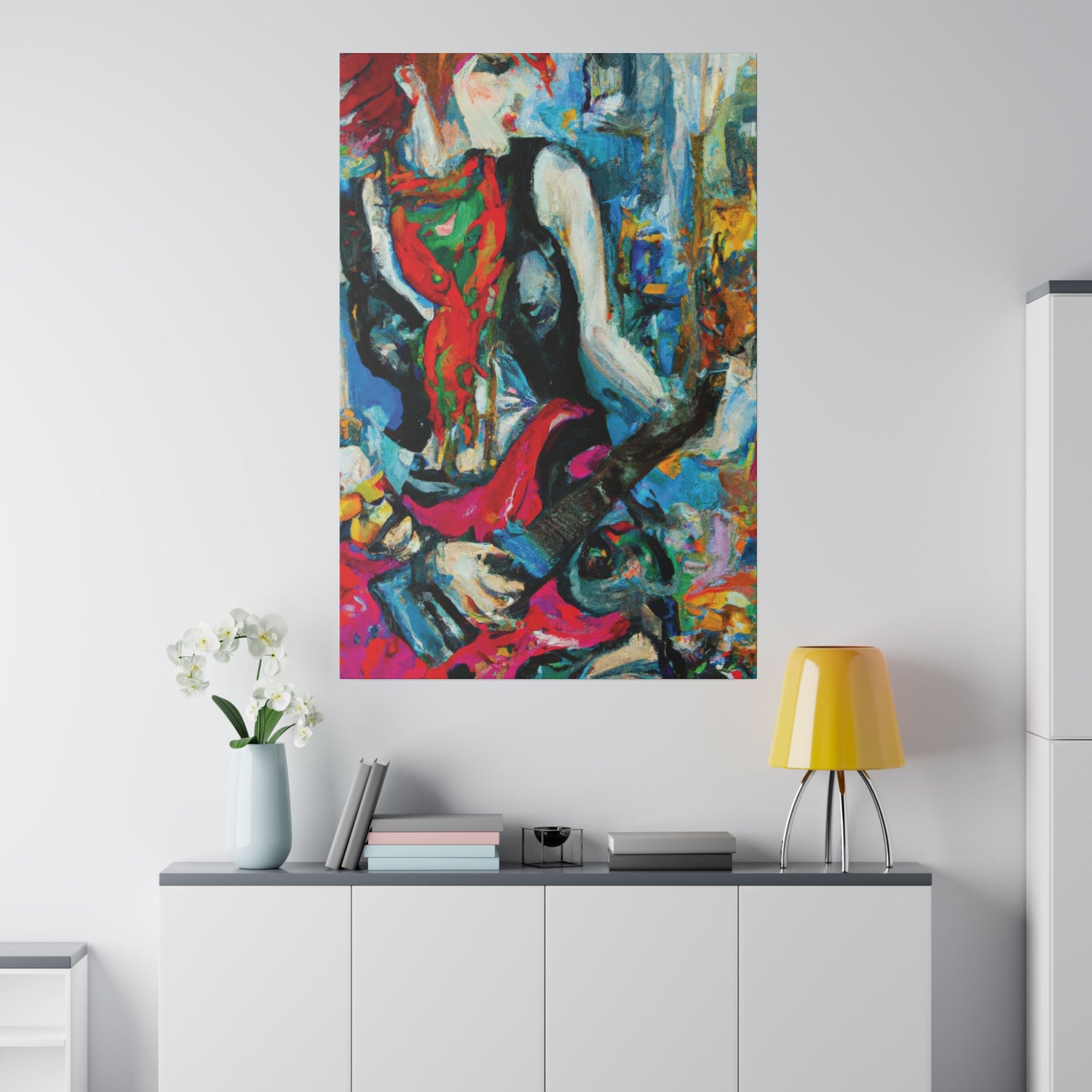 8722E - Rockstar Oil Painting Style Print | Poster | Home Decor | Wall Art | Music Art | Canvas