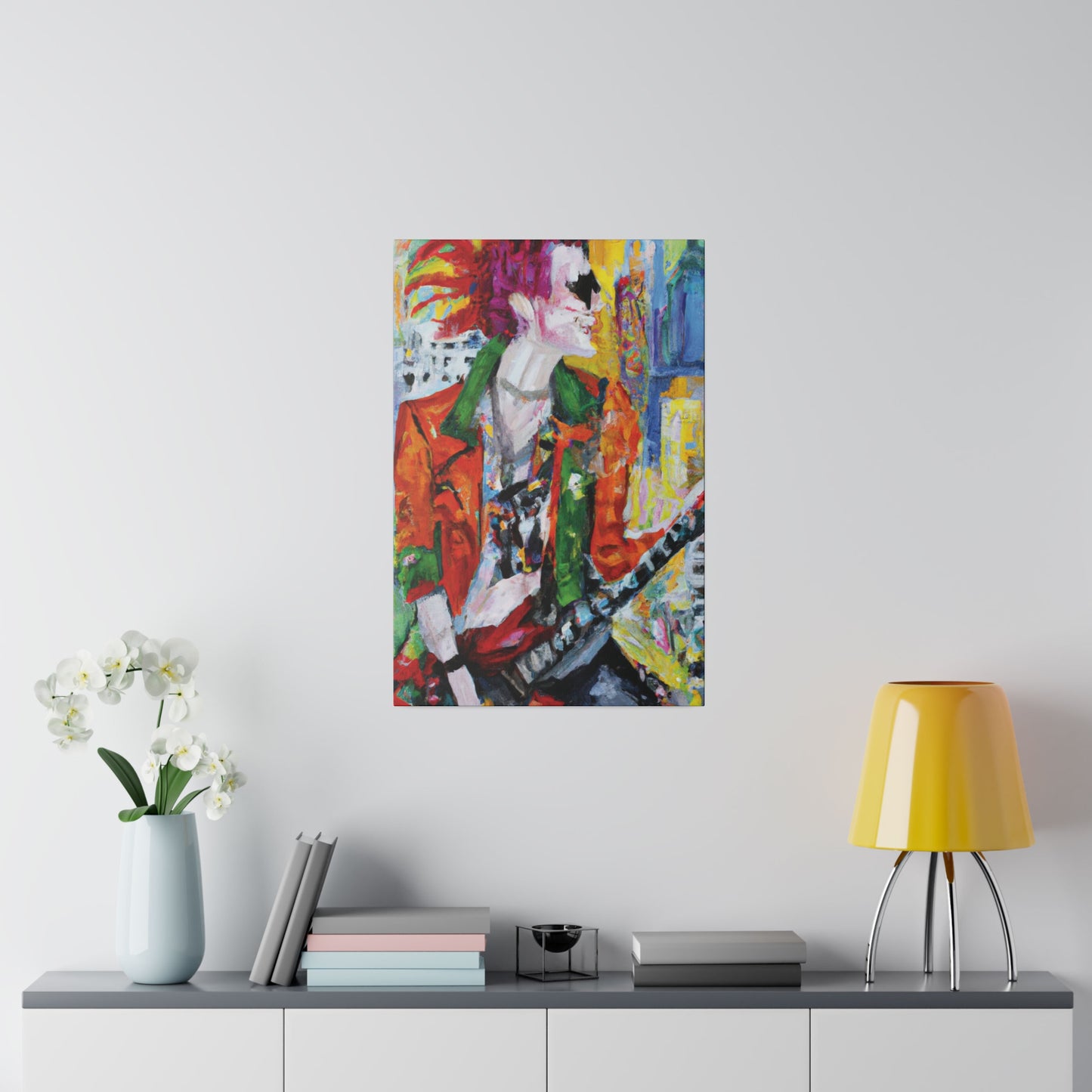 8997X - Rockstar Oil Painting Style Print | Poster | Home Decor | Wall Art | Music Art | Canvas