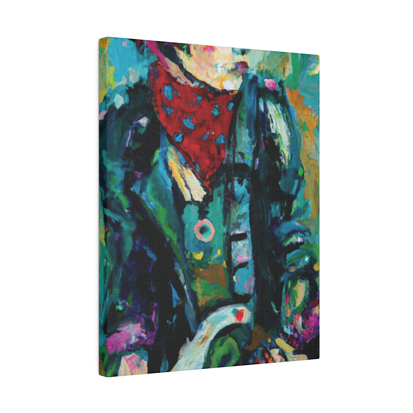 7263A - Rockstar Oil Painting Style Print | Poster | Home Decor | Wall Art | Music Art | Canvas