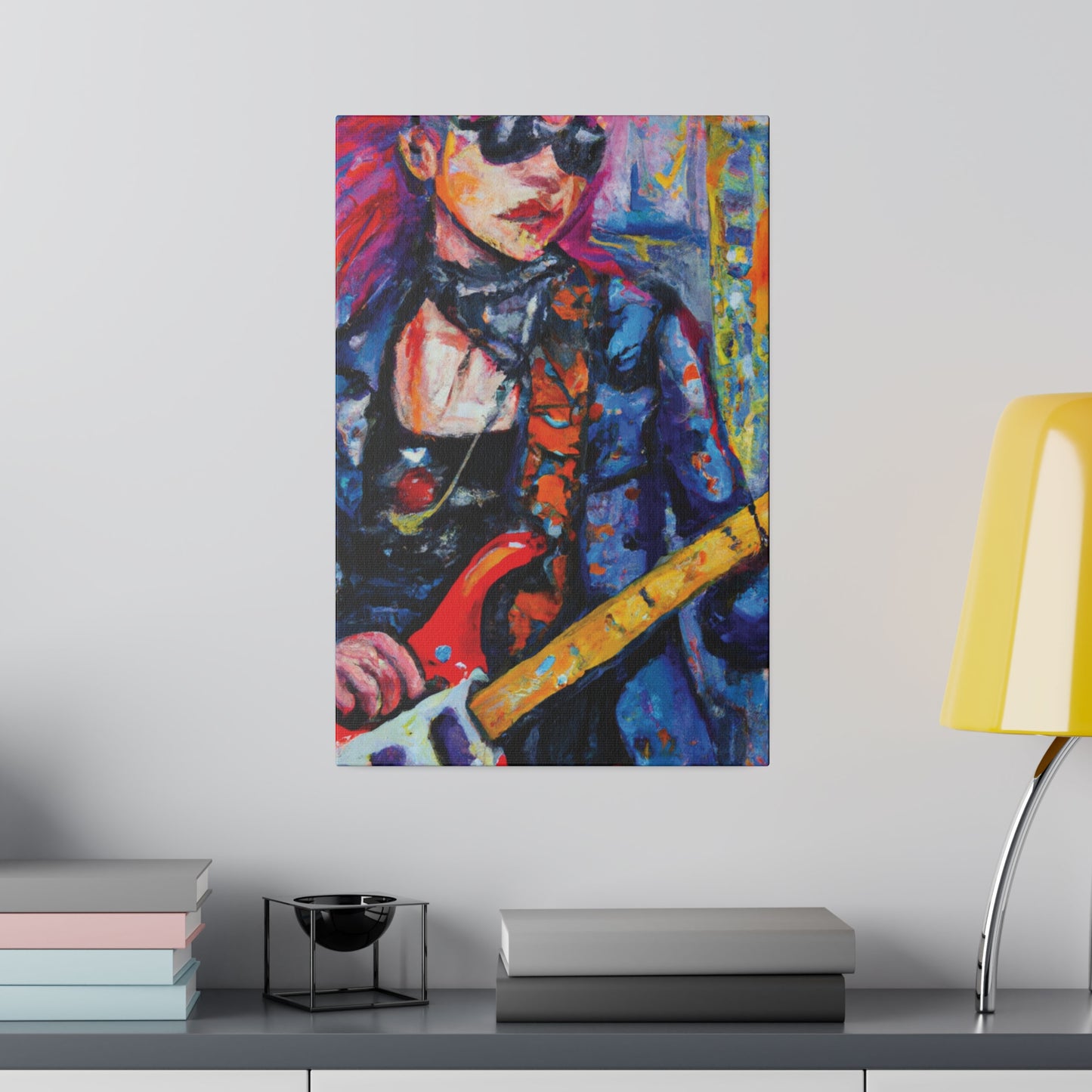 9231K - Rockstar Oil Painting Style Print | Poster | Home Decor | Wall Art | Music Art | Canvas