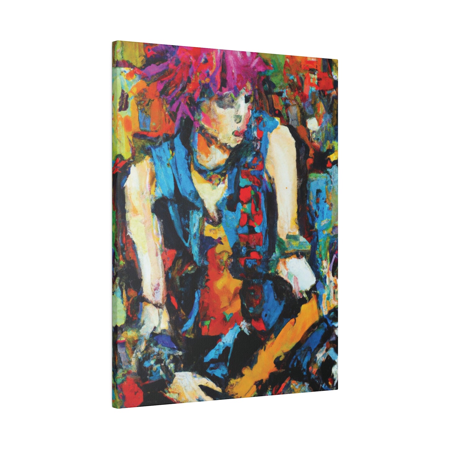 5373K - Rockstar Oil Painting Style Print | Poster | Home Decor | Wall Art | Music Art | Canvas