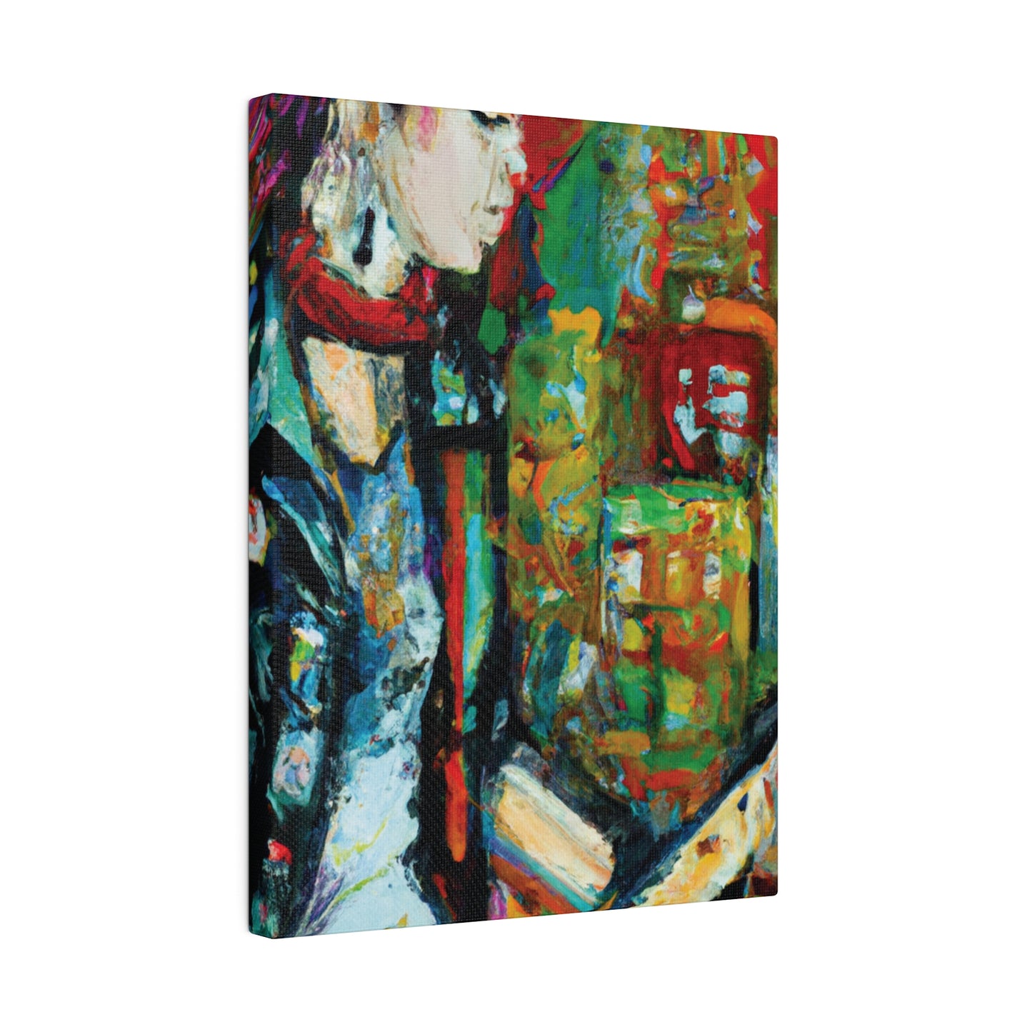 7134Y - Rockstar Oil Painting Style Print | Poster | Home Decor | Wall Art | Music Art | Canvas