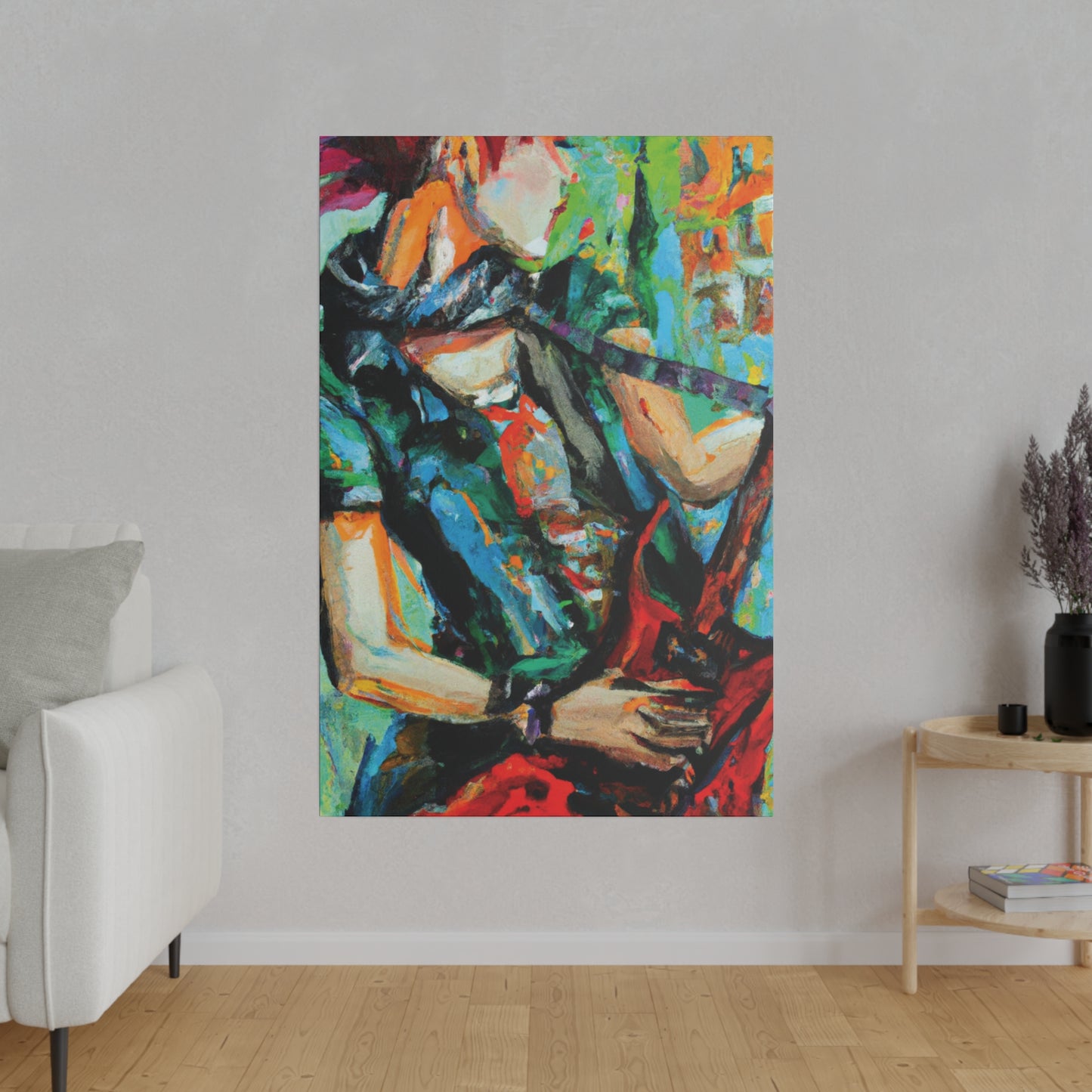 5279Q - Rockstar Oil Painting Style Print | Poster | Home Decor | Wall Art | Music Art | Canvas