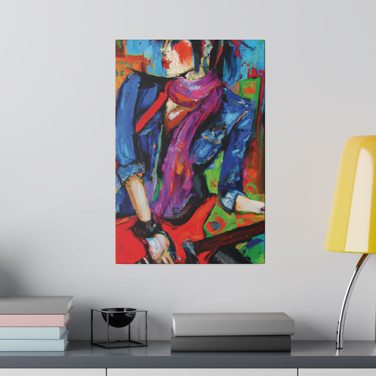 7293V - Rockstar Oil Painting Style Print | Poster | Home Decor | Wall Art | Music Art | Canvas