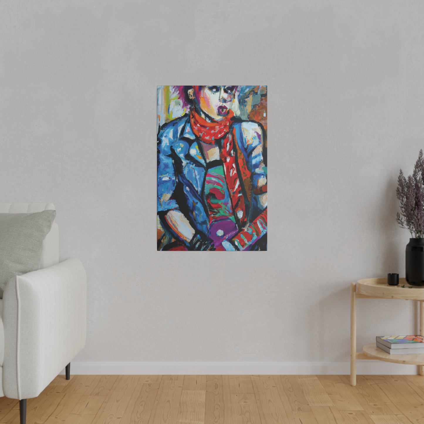 8142T - Rockstar Oil Painting Style Print | Poster | Home Decor | Wall Art | Music Art | Canvas