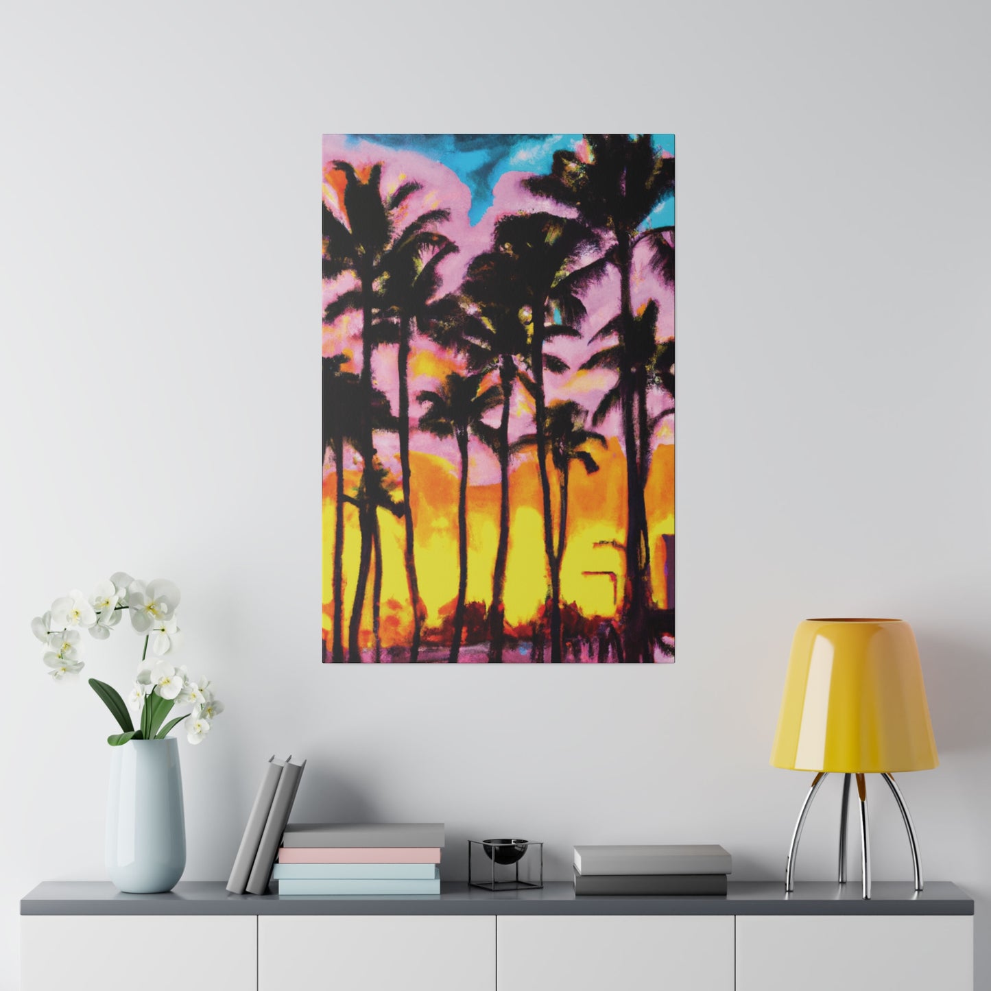 6202Q - Miami Beach Sunset Painting Print | Miami | Beach | Sunset | Poster | Home Decor | Wall Art | Canvas