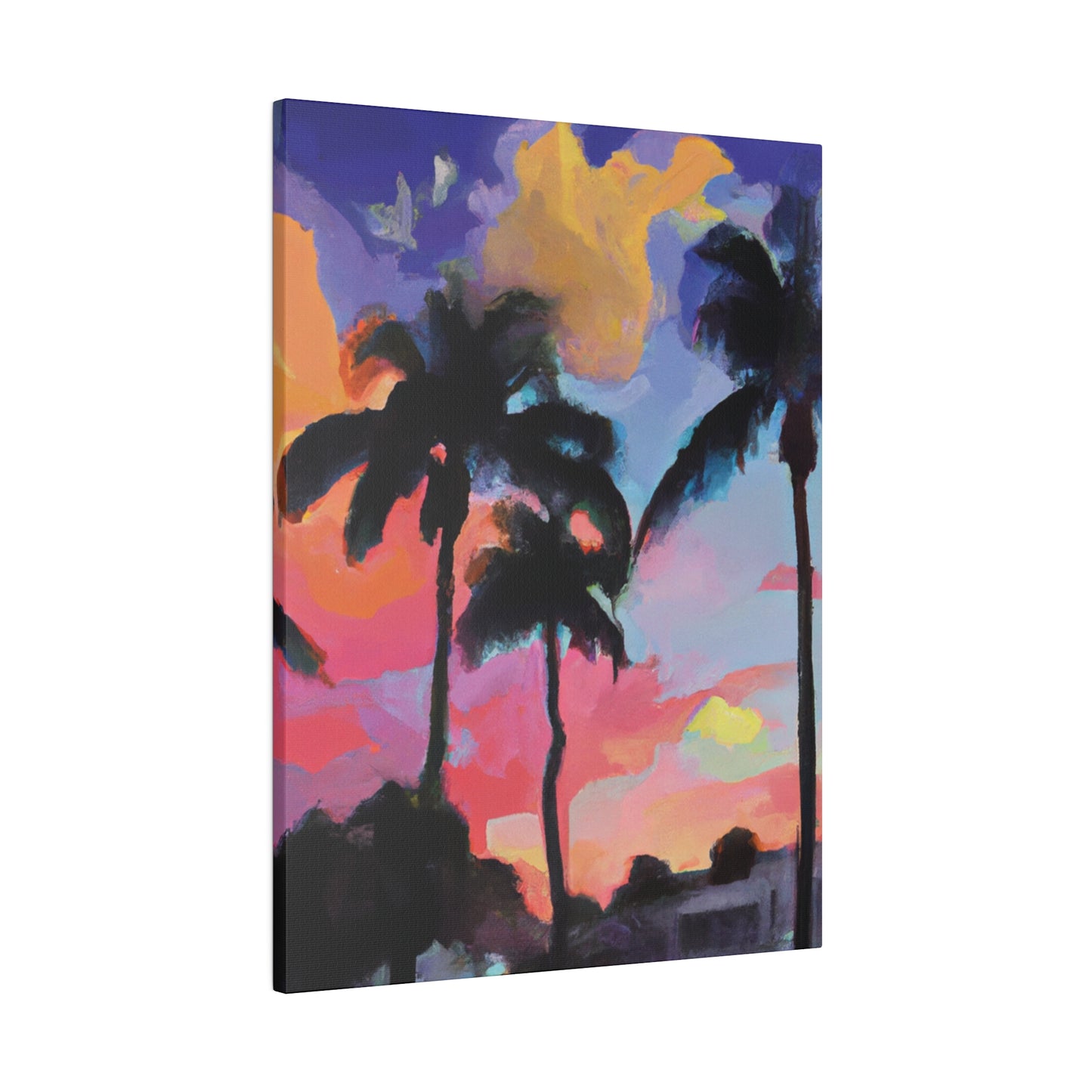 5334Q - Miami Beach Sunset Painting Print | Miami | Beach | Sunset | Poster | Home Decor | Wall Art | Canvas