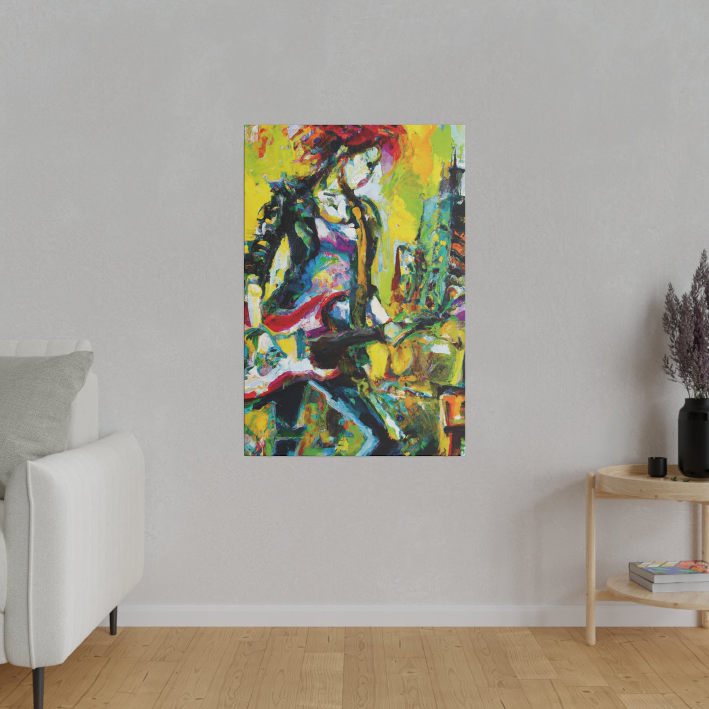 3274Y - Rockstar Oil Painting Style Print | Poster | Home Decor | Wall Art | Music Art | Canvas