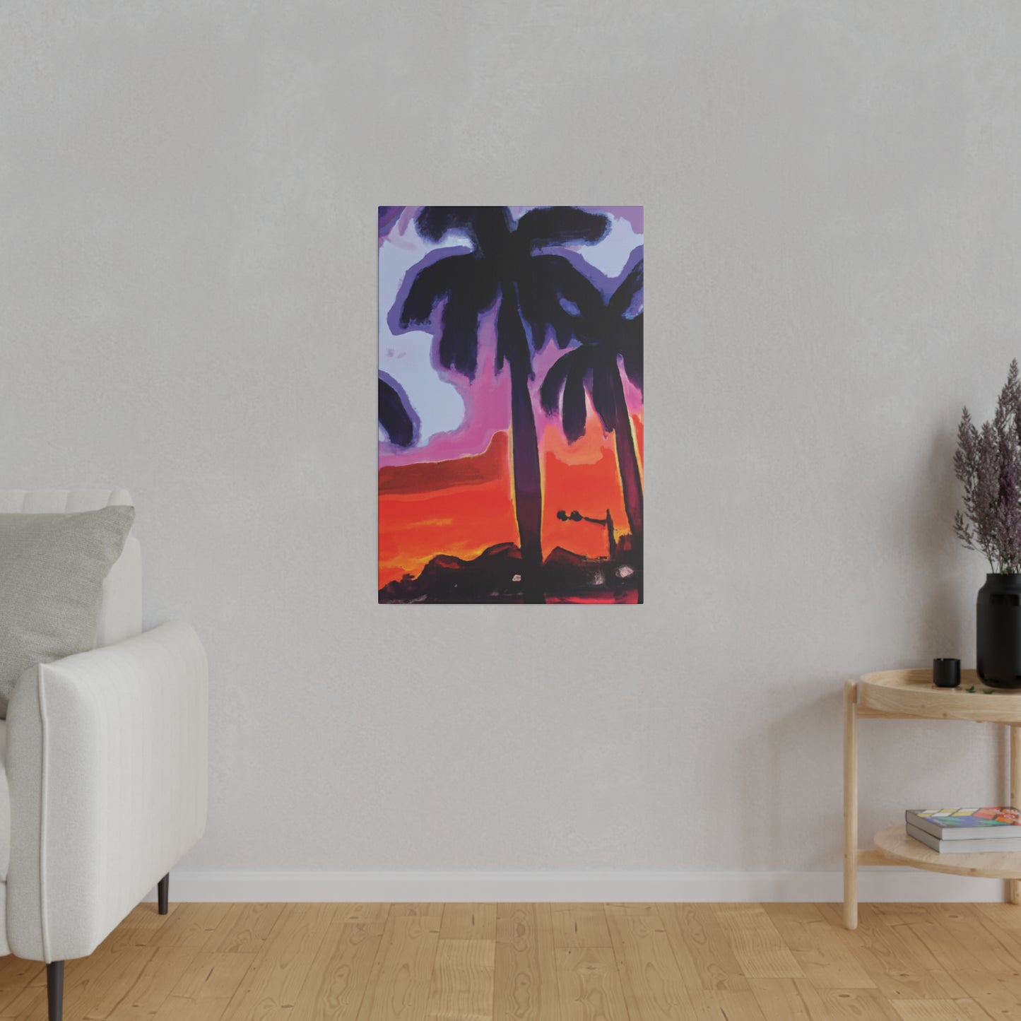 8187A - Miami Beach Sunset Painting Print | Miami | Beach | Sunset | Poster | Home Decor | Wall Art | Canvas