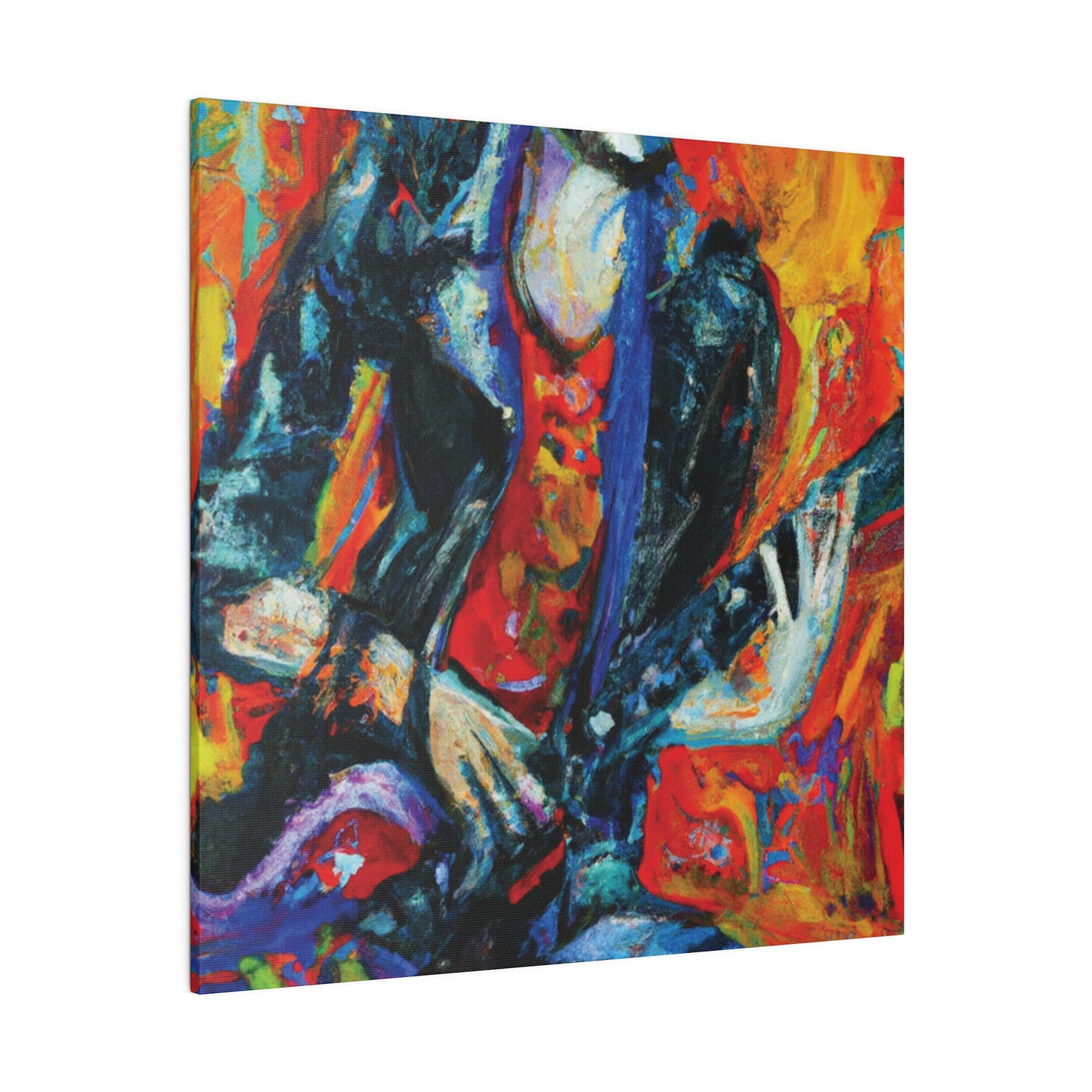 7348F - Rockstar Oil Painting Style Print | Poster | Home Decor | Wall Art | Music Art | Canvas
