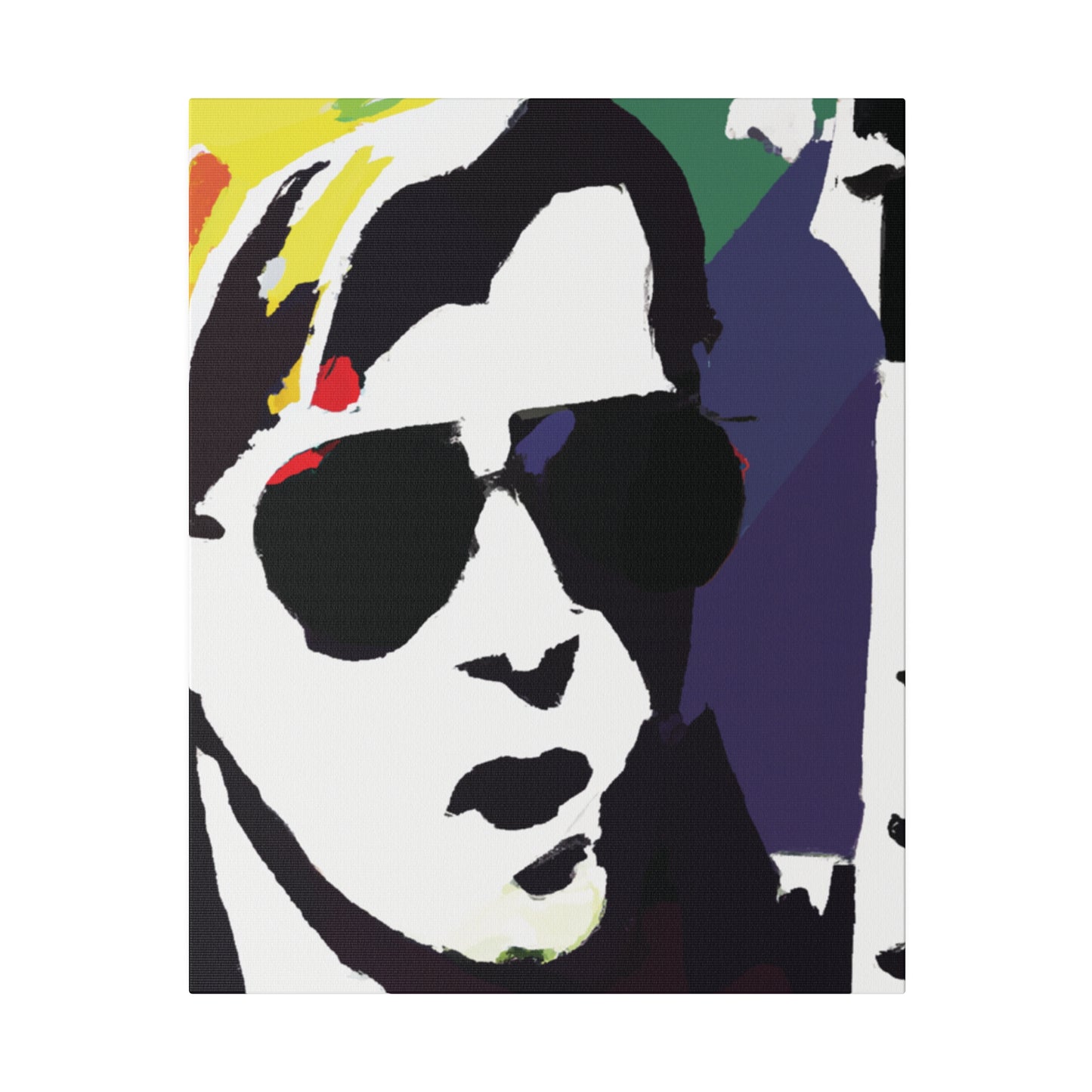 3723C - Rockstar Painting Print | Face | Abstract | Poster | Home Decor | Wall Art | Music Art | Canvas