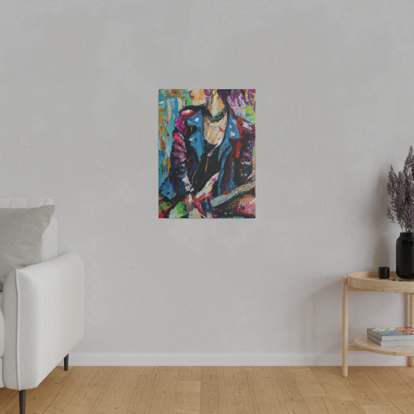 9653F - Rockstar Oil Painting Style Print | Poster | Home Decor | Wall Art | Music Art | Canvas