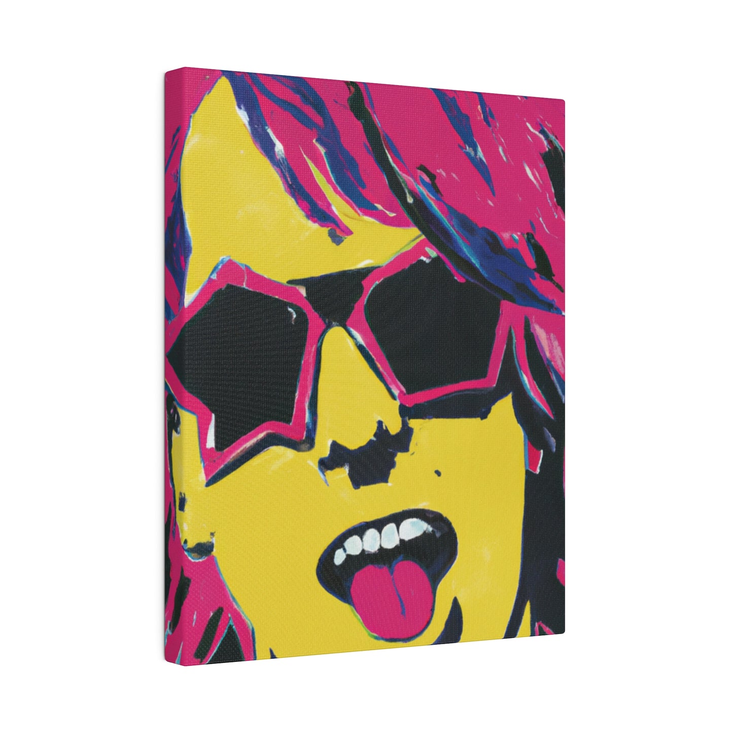 2536W - Rockstar Painting Print | Face | Abstract | Poster | Home Decor | Wall Art | Music Art | Canvas