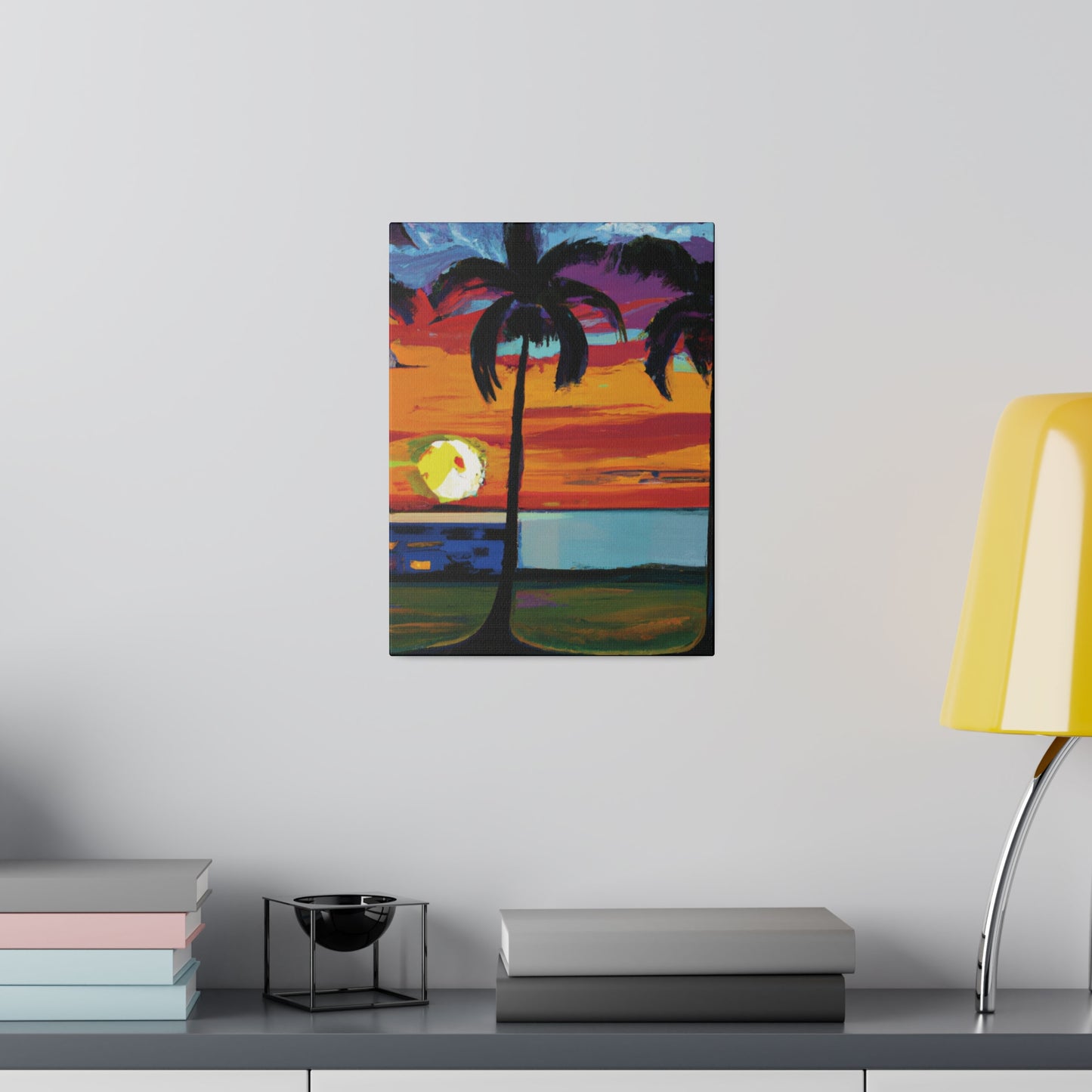 1676M - Miami Beach Sunset Painting Print | Miami | Beach | Sunset | Poster | Home Decor | Wall Art | Canvas